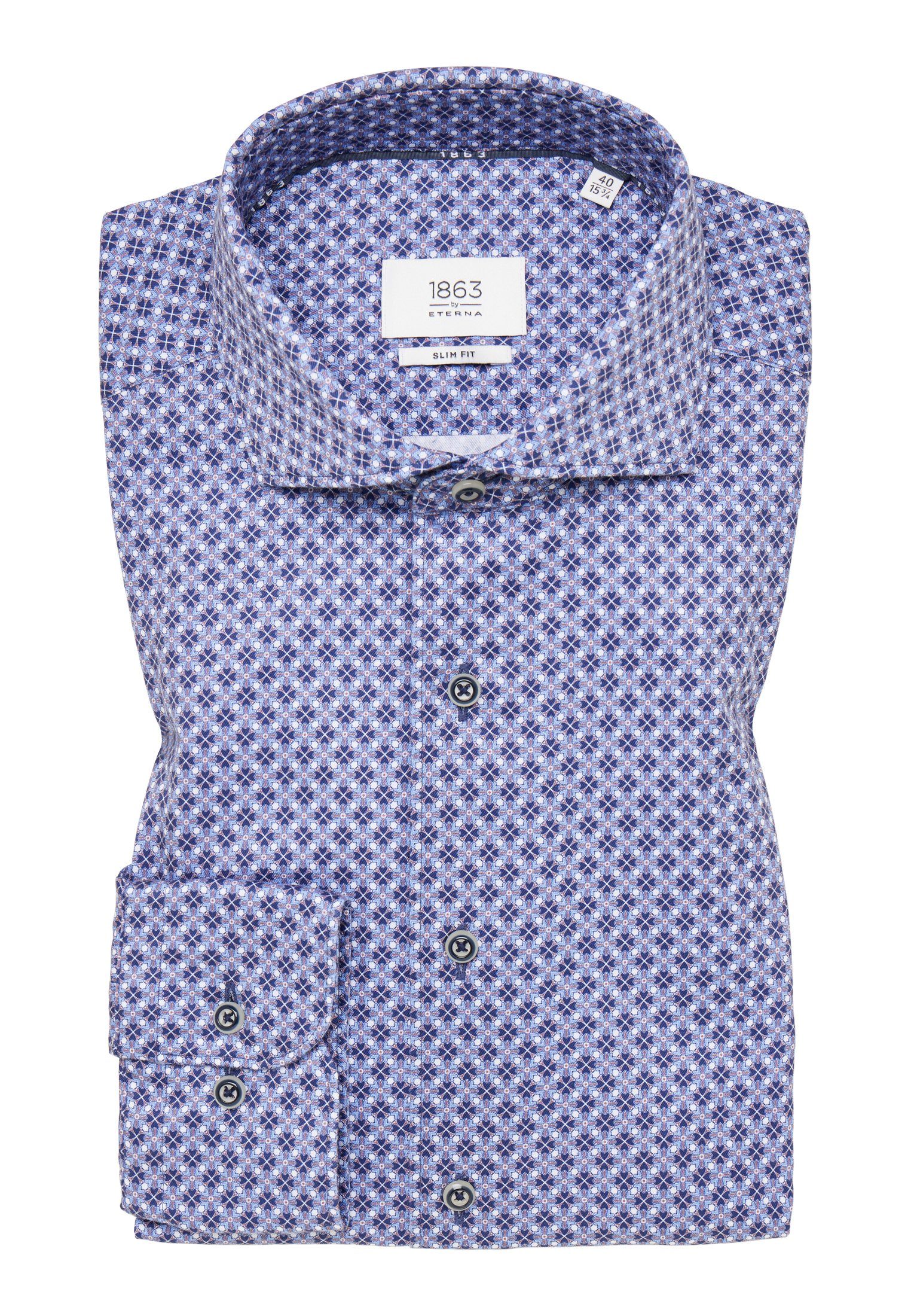 Eterna Overhemd met lange mouwen Slim fit