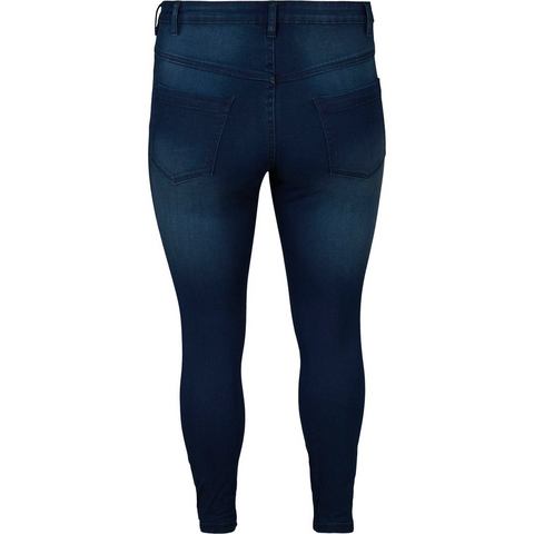 Zizzi NU 20% KORTING:  Slim fit jeans ZI-AMY LONG elastische katoen-stretch