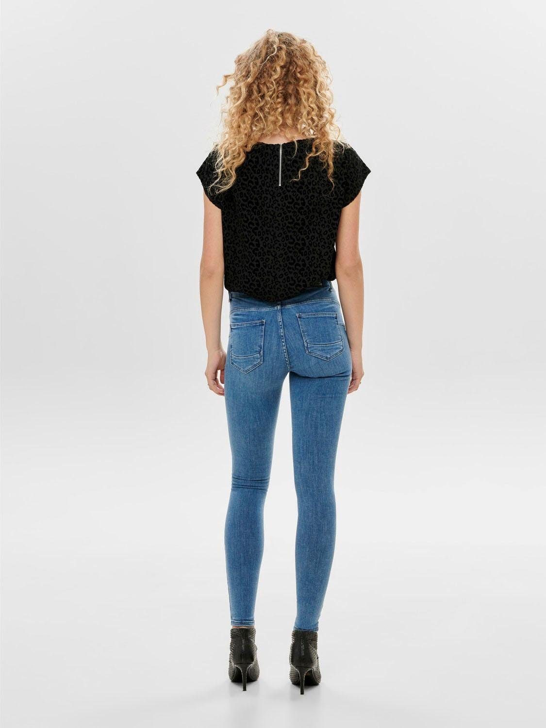 only skinny fit jeans power push up met push-up effect blauw
