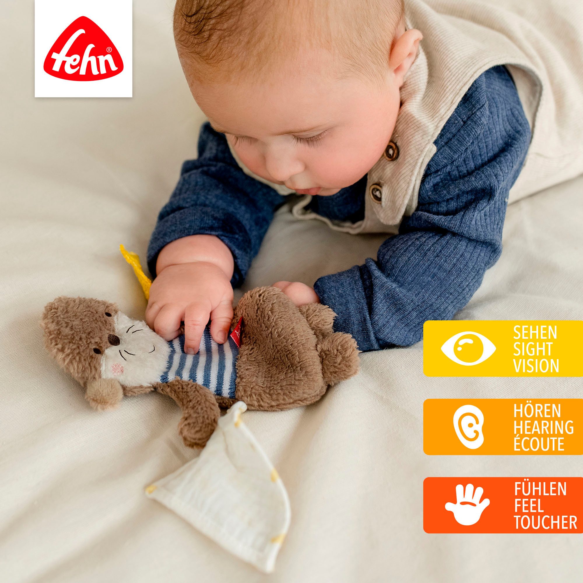 Fehn Grijpspeeltje Otter Theo, knisper-Otter