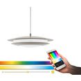 eglo hanglamp moneva-c hanglamp, eglo connect, bediening via app + afstandsbediening, ble, cct, rgb, smart home, kleurwisseling zilver