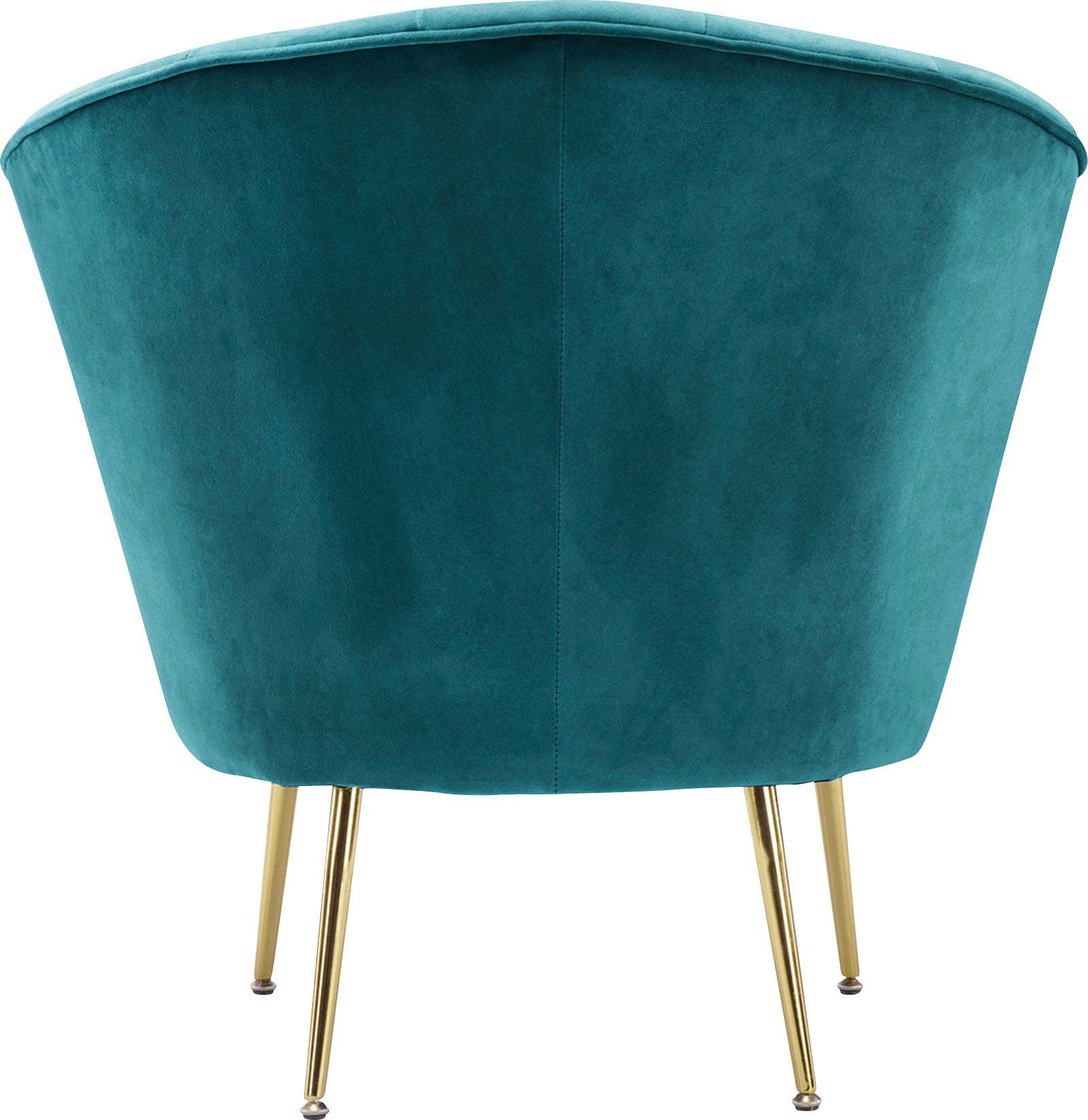 Kayoom Fauteuil Poola 100, comfortabele cocktailstoel, luxe fluwelen bekleding (1 stuk)