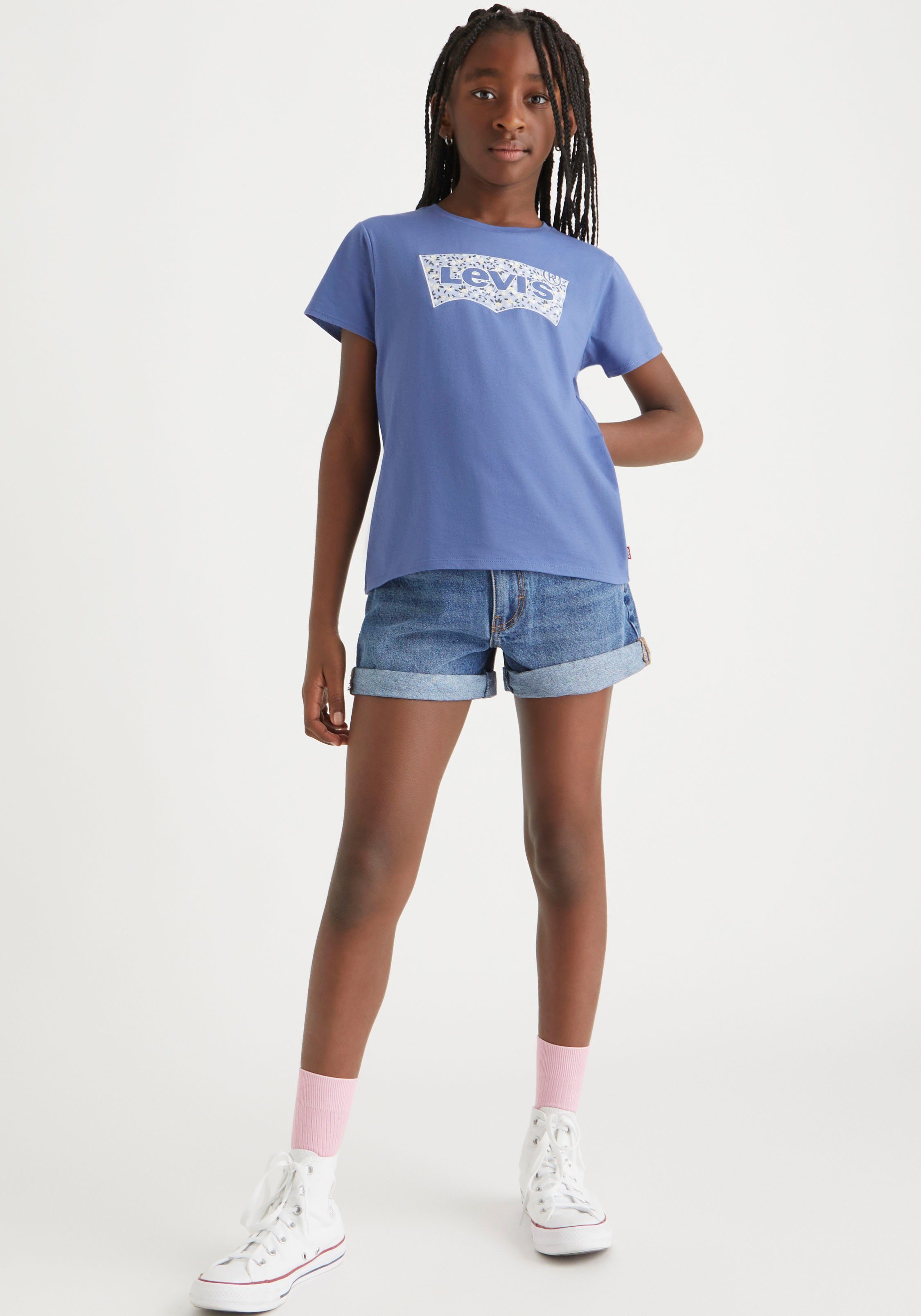 levi's kidswear shirt met print for girls paars