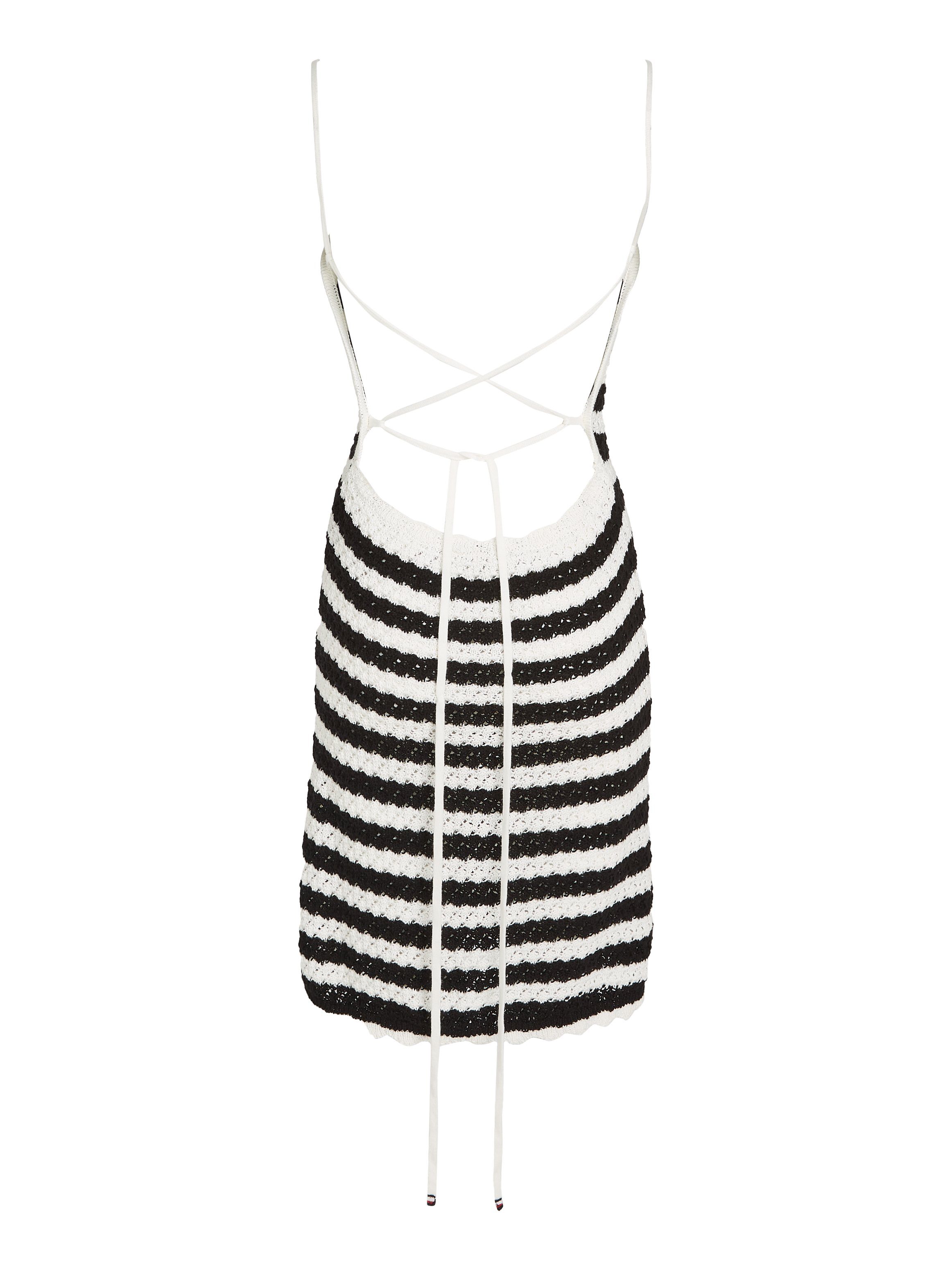 TOMMY JEANS Jurk met spaghettibandjes TJW CROCHET STRIPE DRESS