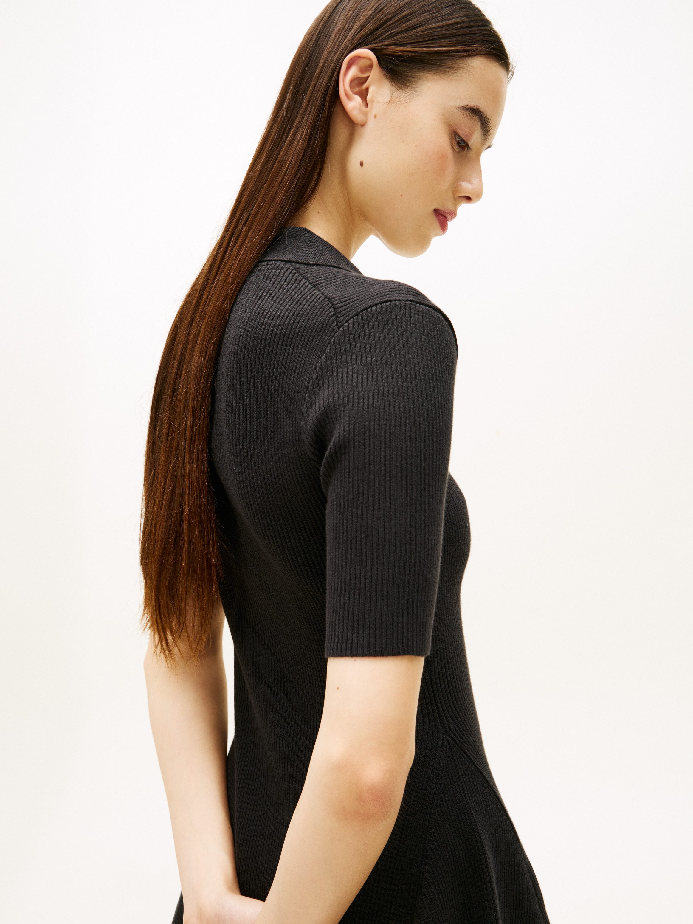 TOMMY JEANS Polojurk TJW F&F SWEATER POLO MINI DRESS