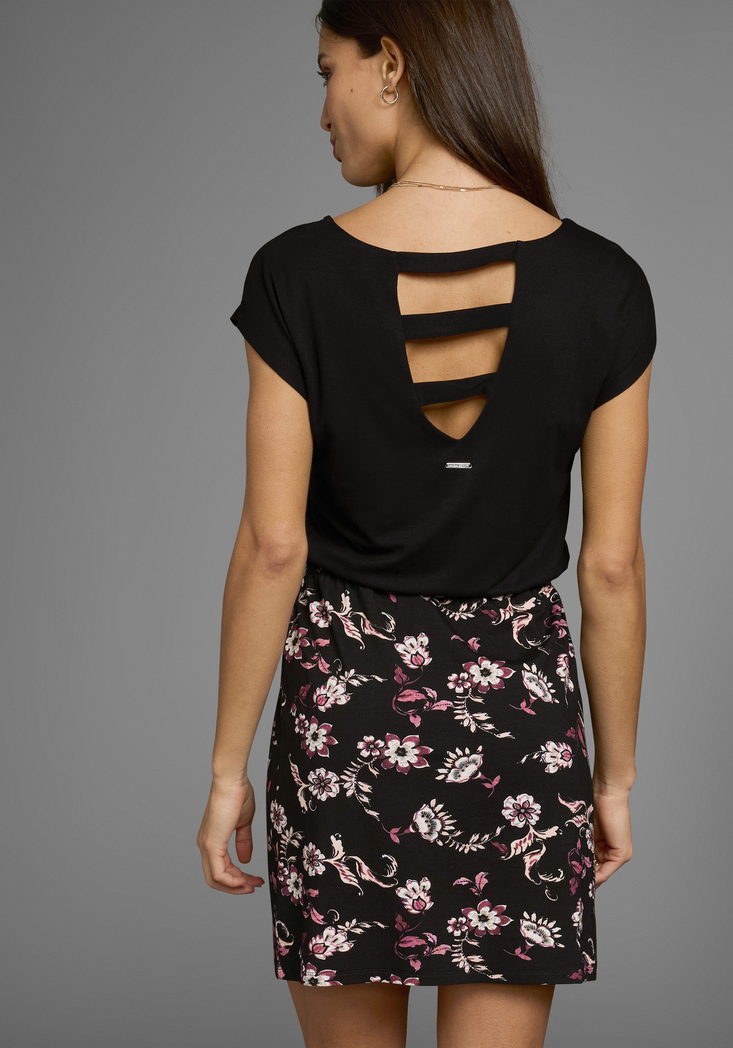 Laura Scott Zomerjurk in 2in1-look met elastische tailleband - nieuwe collectie