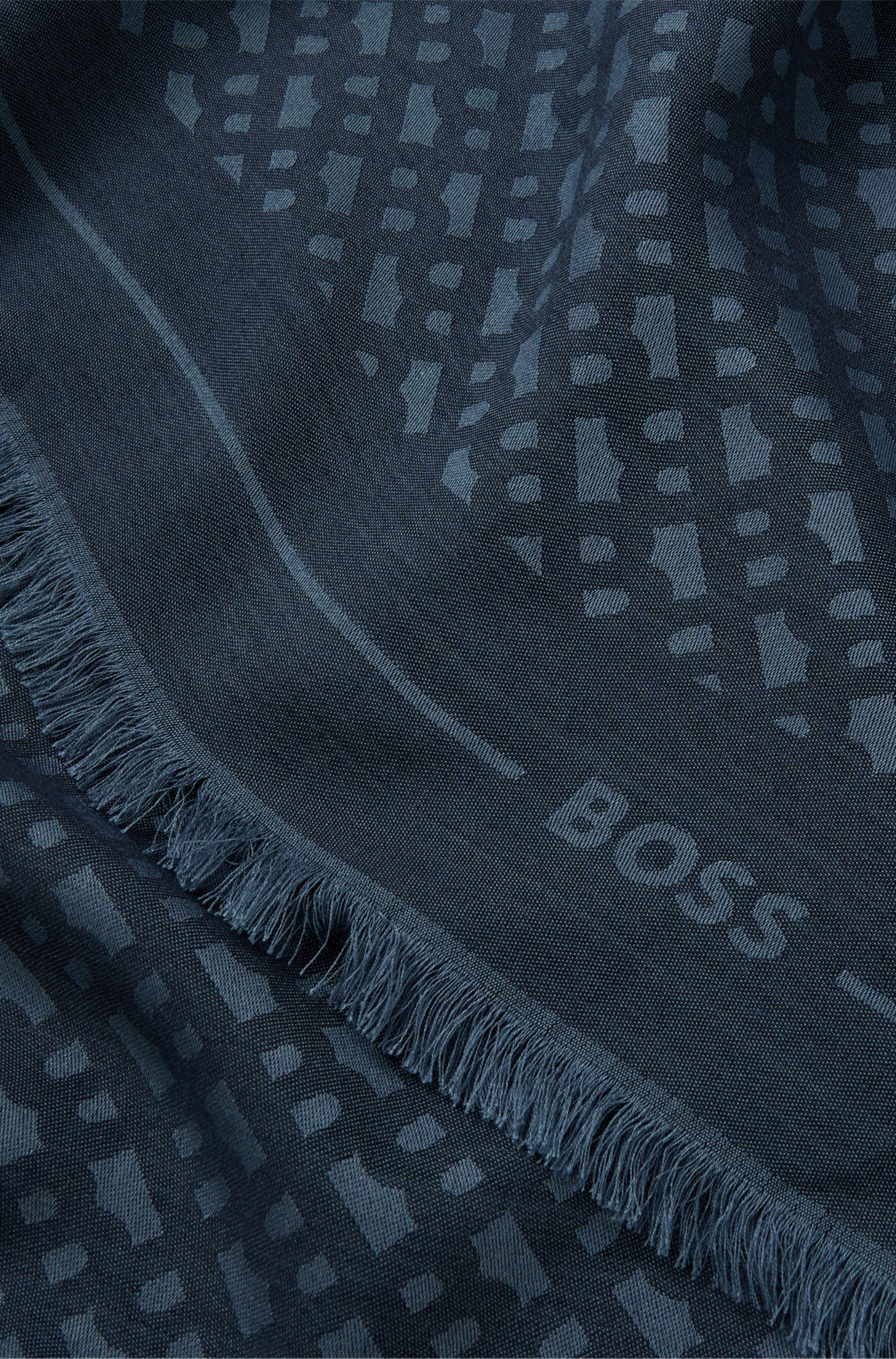 Boss Sjaal Ledonia 120*120 met jacquardmotief