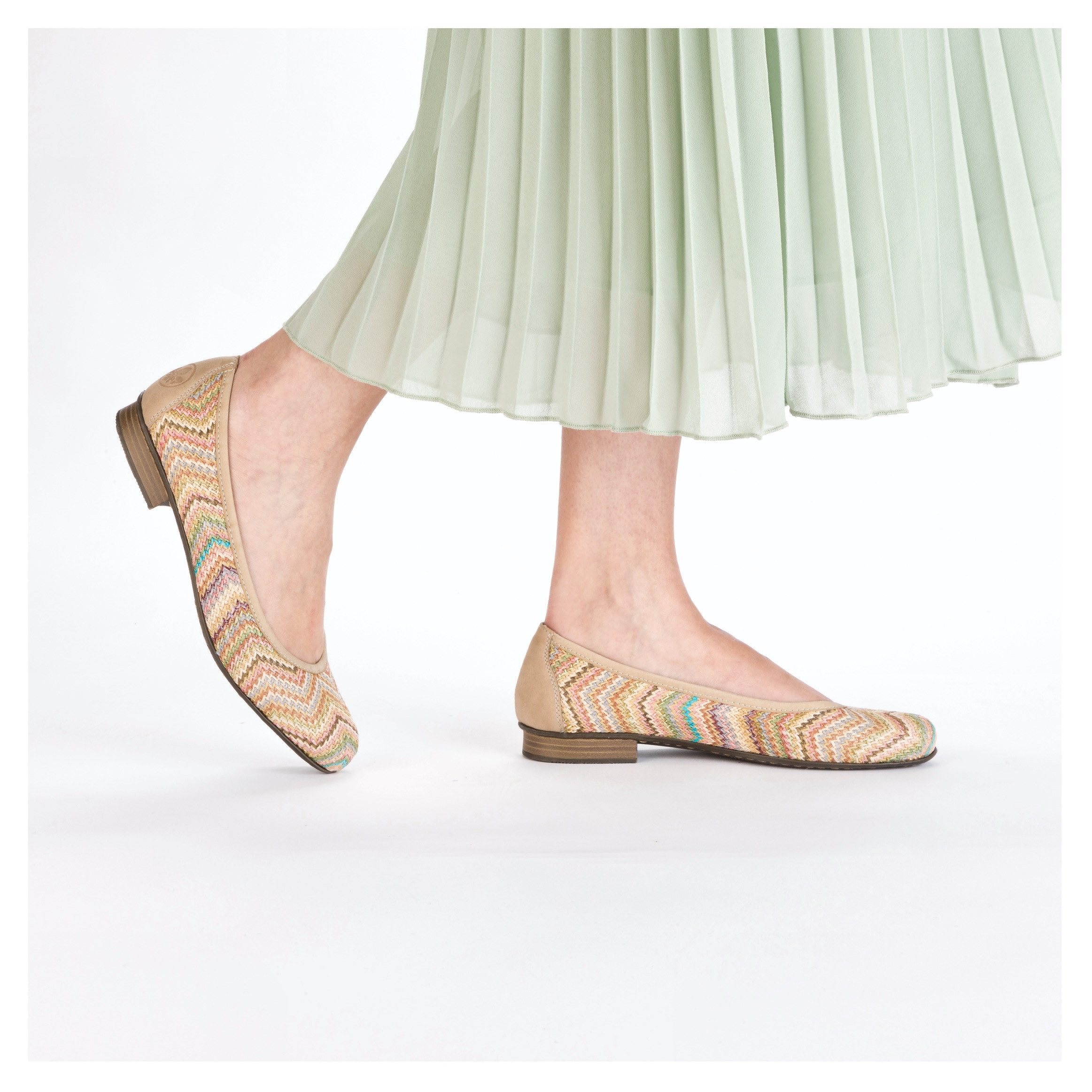 Rieker Ballerina's , slippers, instapschoen, pumps met zachte binnenzool