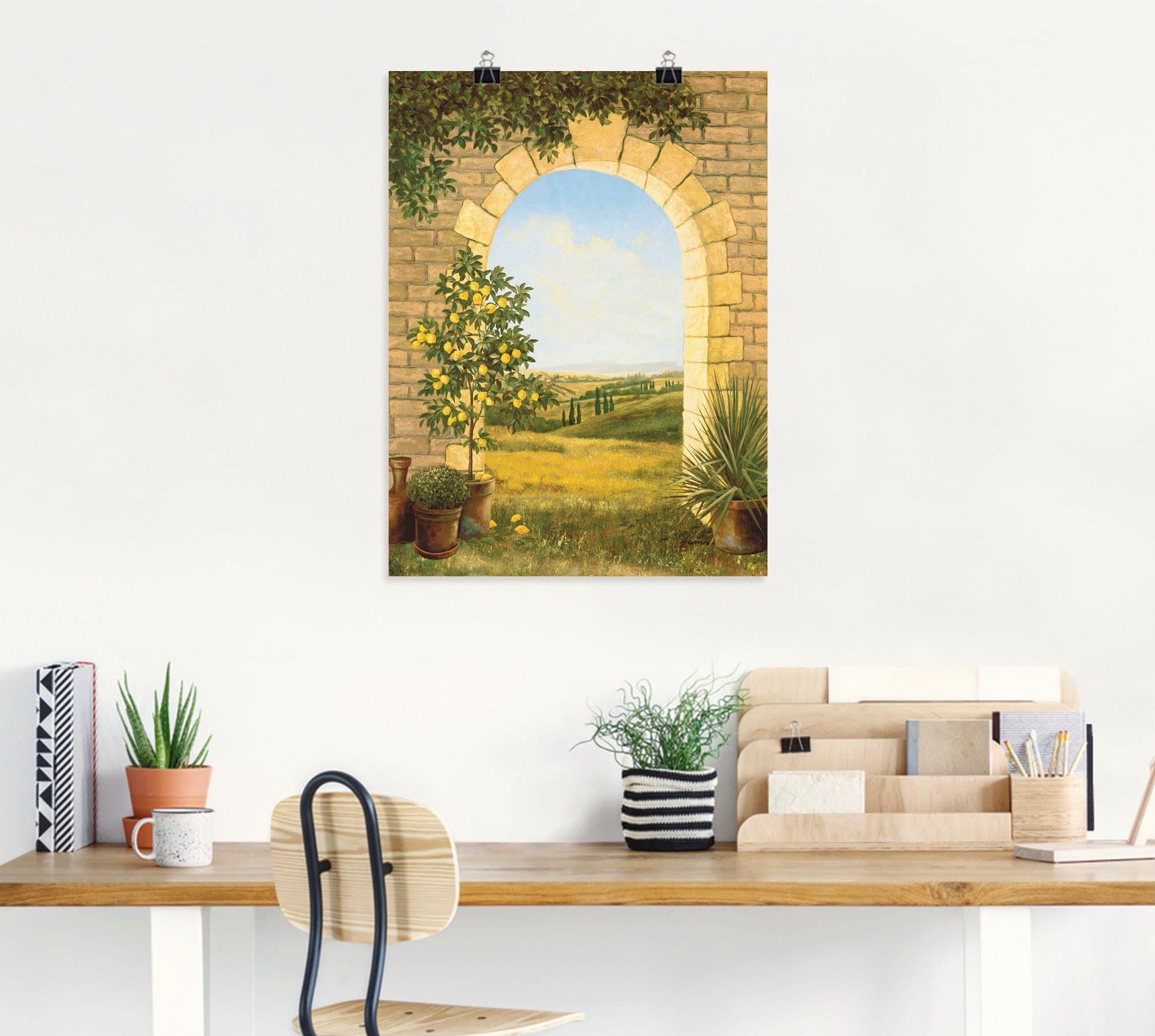 Artland Artprint Citroenboompje voor de boog II als artprint van aluminium, artprint voor buiten, artprint op linnen, poster in verschillende maten. maten
