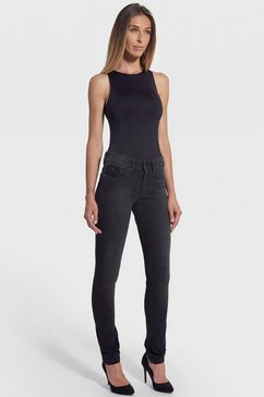 kaporal slim fit jeans flore in een cool design op de broekzakken zwart