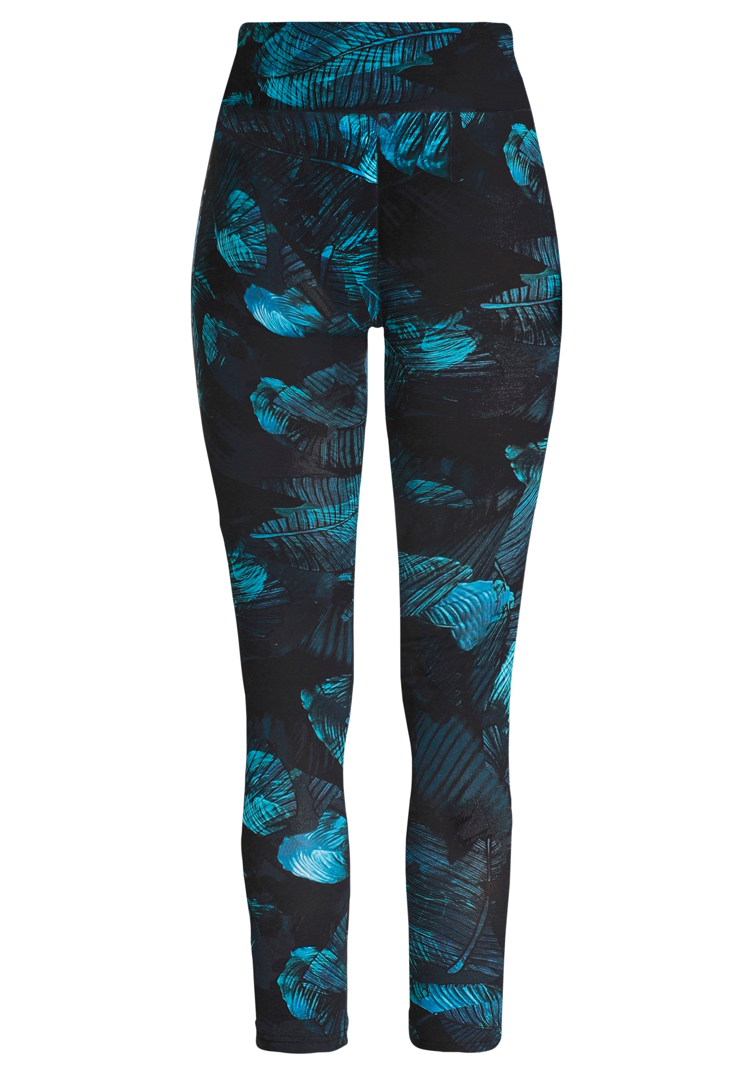 H.I.S Legging met tropische palmprint, loungewear