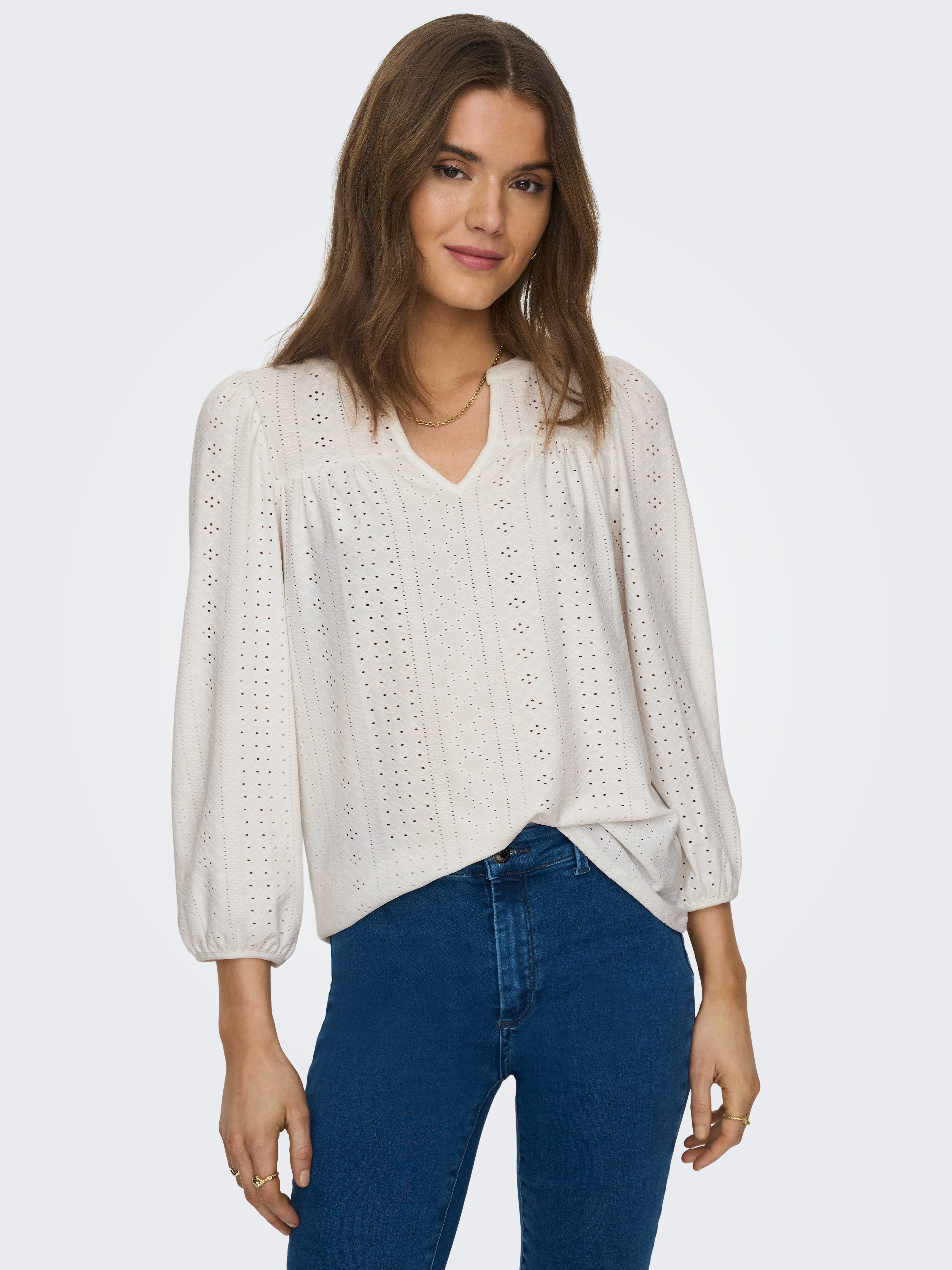 Only Shirt ONLSANDRA 3/4 SPLIT TOP JRS