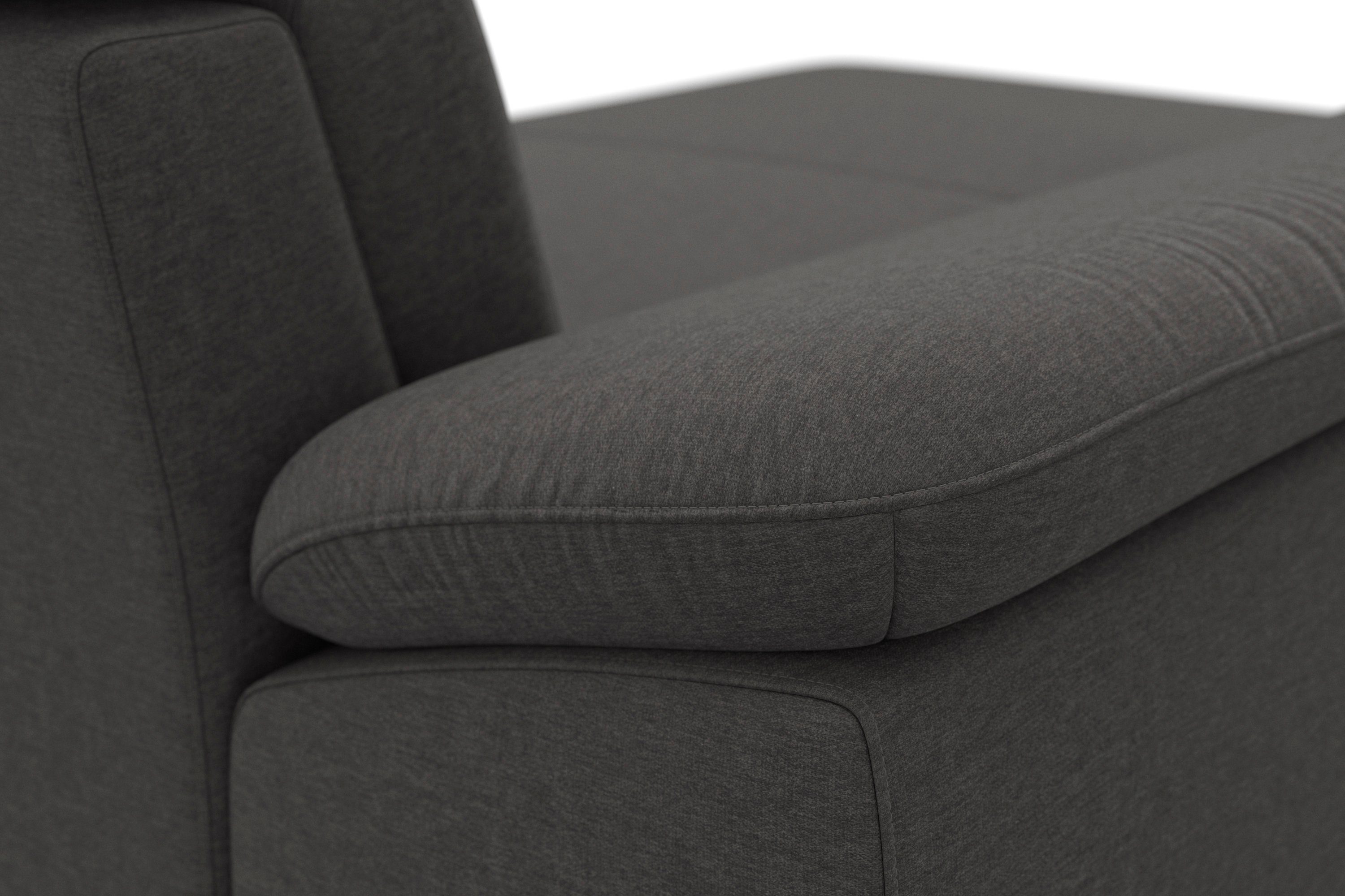 sit&more Zithoek Cabrio U-vorm, met zitdiepteverstelling, arm- en hoofdsteunverstelling