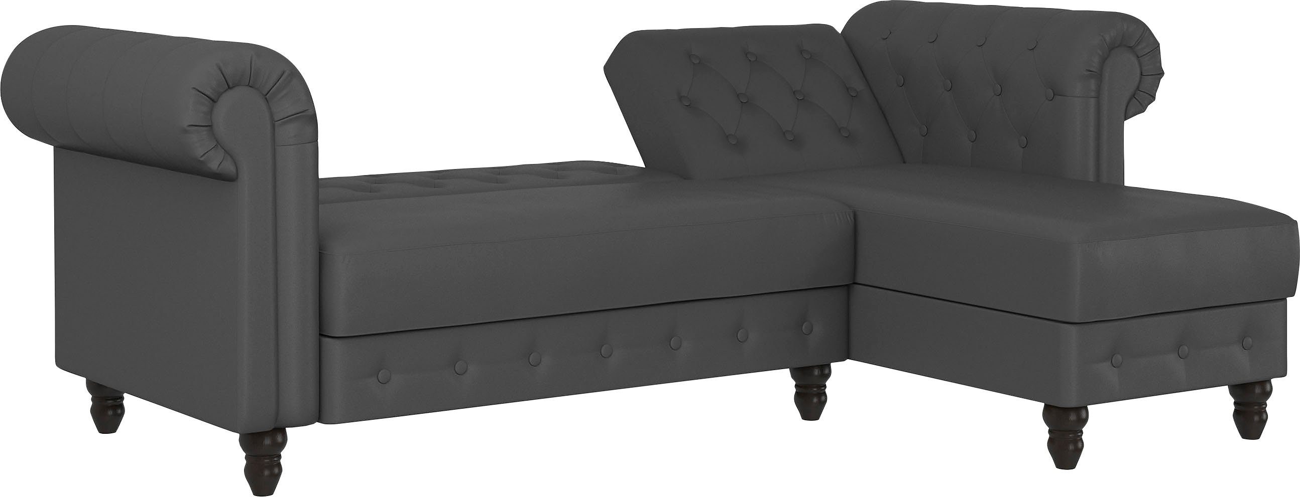 Dorel Home Hoekbank Felix, L-model, 241 cm (ligoppervlak108x195 cm), récamier verwisselbaar,