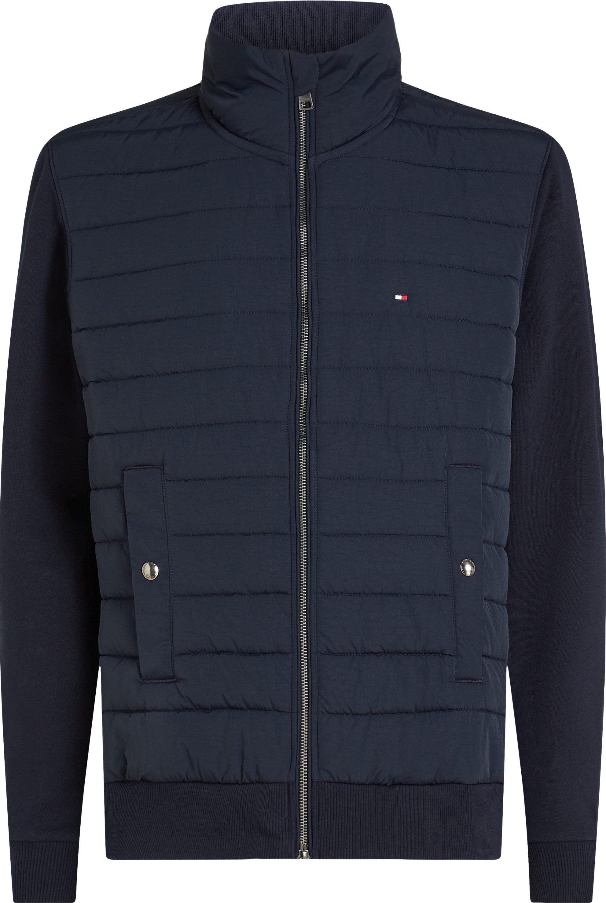 Tommy Hilfiger Jack in collegestijl BT-MIX MEDIA STAND CLLR-B in grote maten, met gestikte inzet aan de voorkant