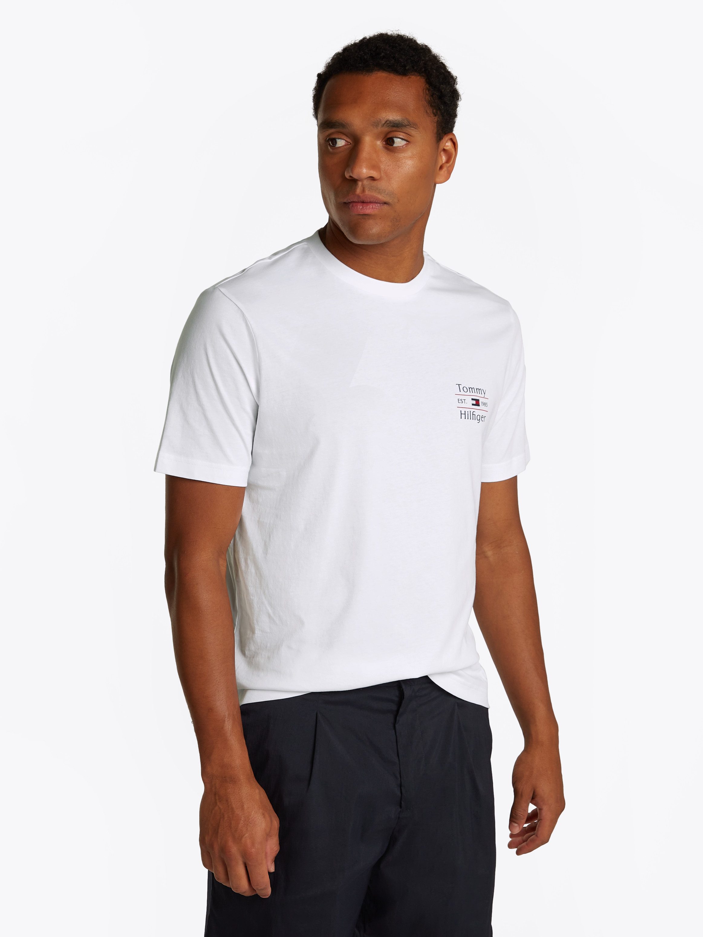 Tommy Hilfiger Shirt met ronde hals HILFIGER STACK TEE