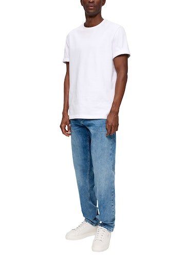 s.Oliver Tapered jeans met merkbadge