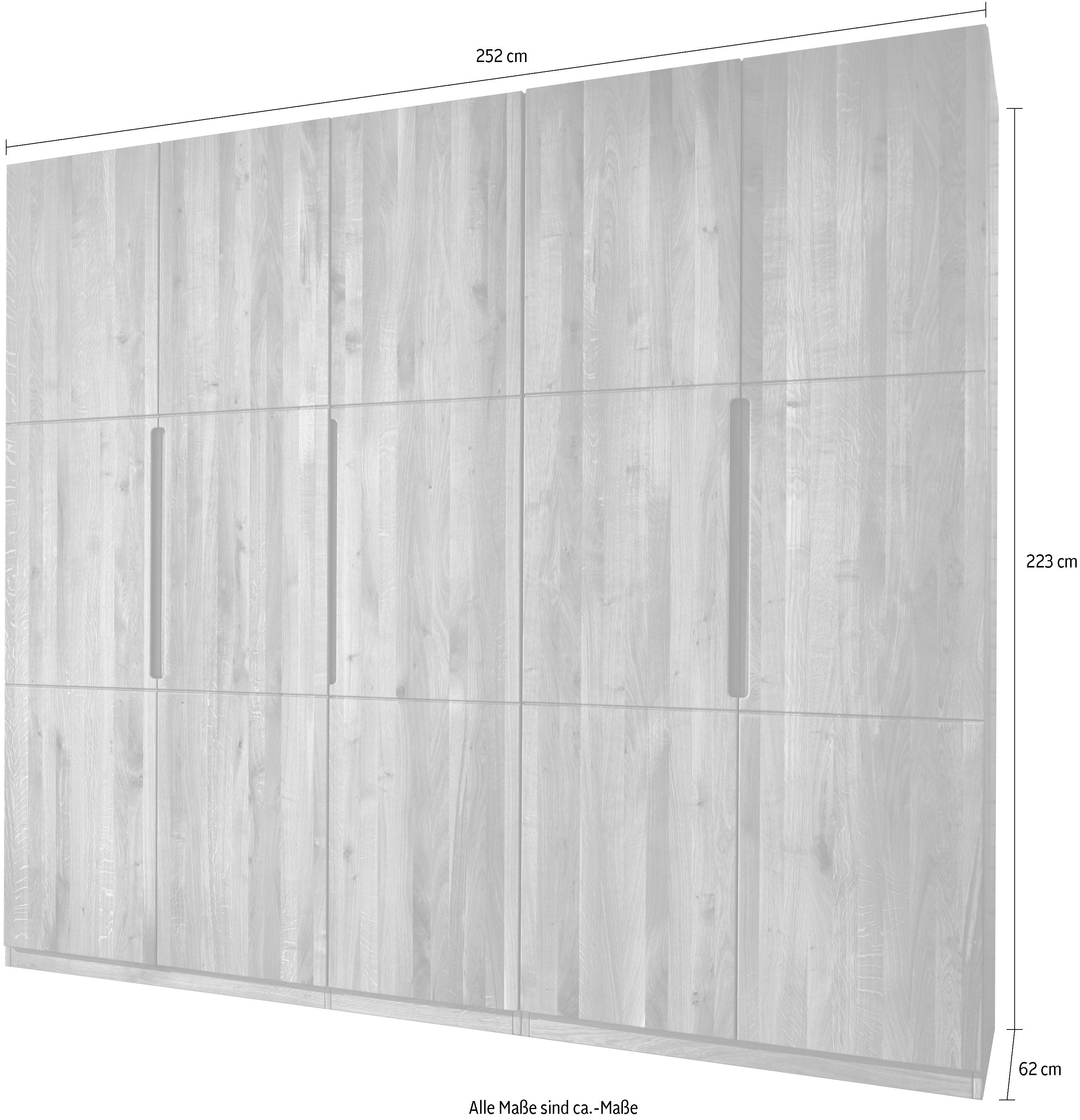 Home affaire Kledingkast Azelie, van wilde eik Massief houten kledingkast, in 50 cm raster planbaar