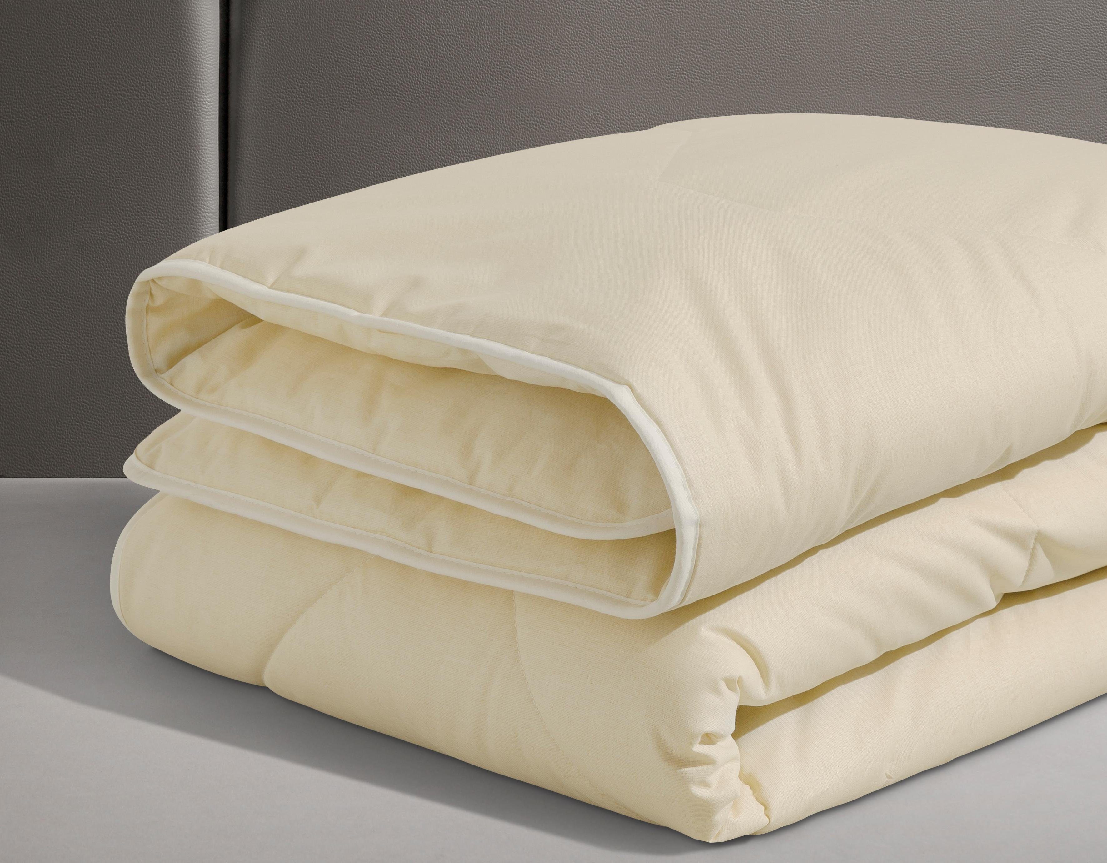 Älgdröm Dekbed van natuurlijke vezels + hoofdkussen Dekbed 135x200 cm, deken van natuurlijke materialen Set met kussen 80 x 80 cm, winter en zomer, Made in Germany (voordeelset)