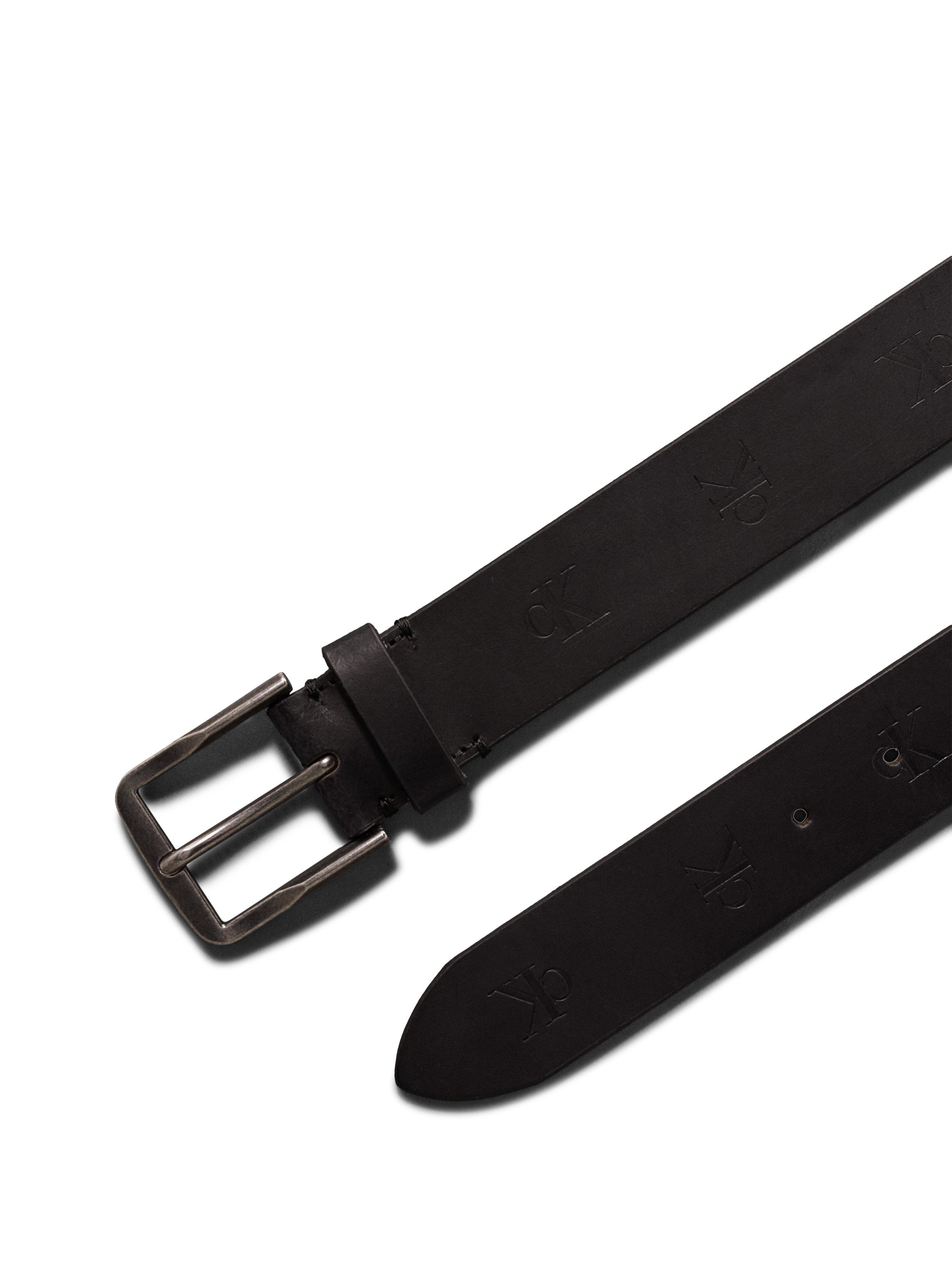 Calvin Klein Leren riem CLASSIC FLAT LTHR BELT 35MM AOP