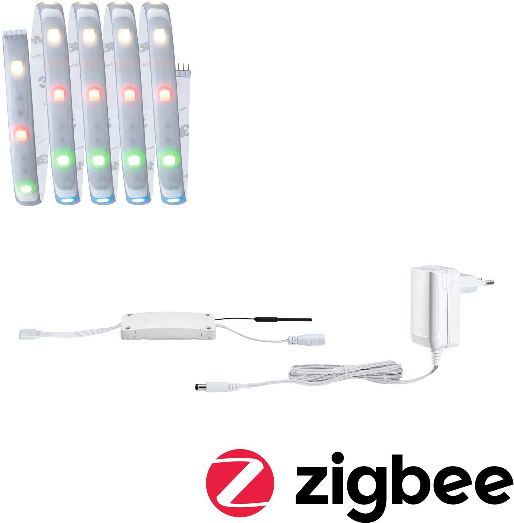 Paulmann Led-strepen MaxLED 250 Basisset Smart Home Zigbee IP44 9W 300l 300lm (1 stuk) led lichtsnoeren zilver(kleur)
