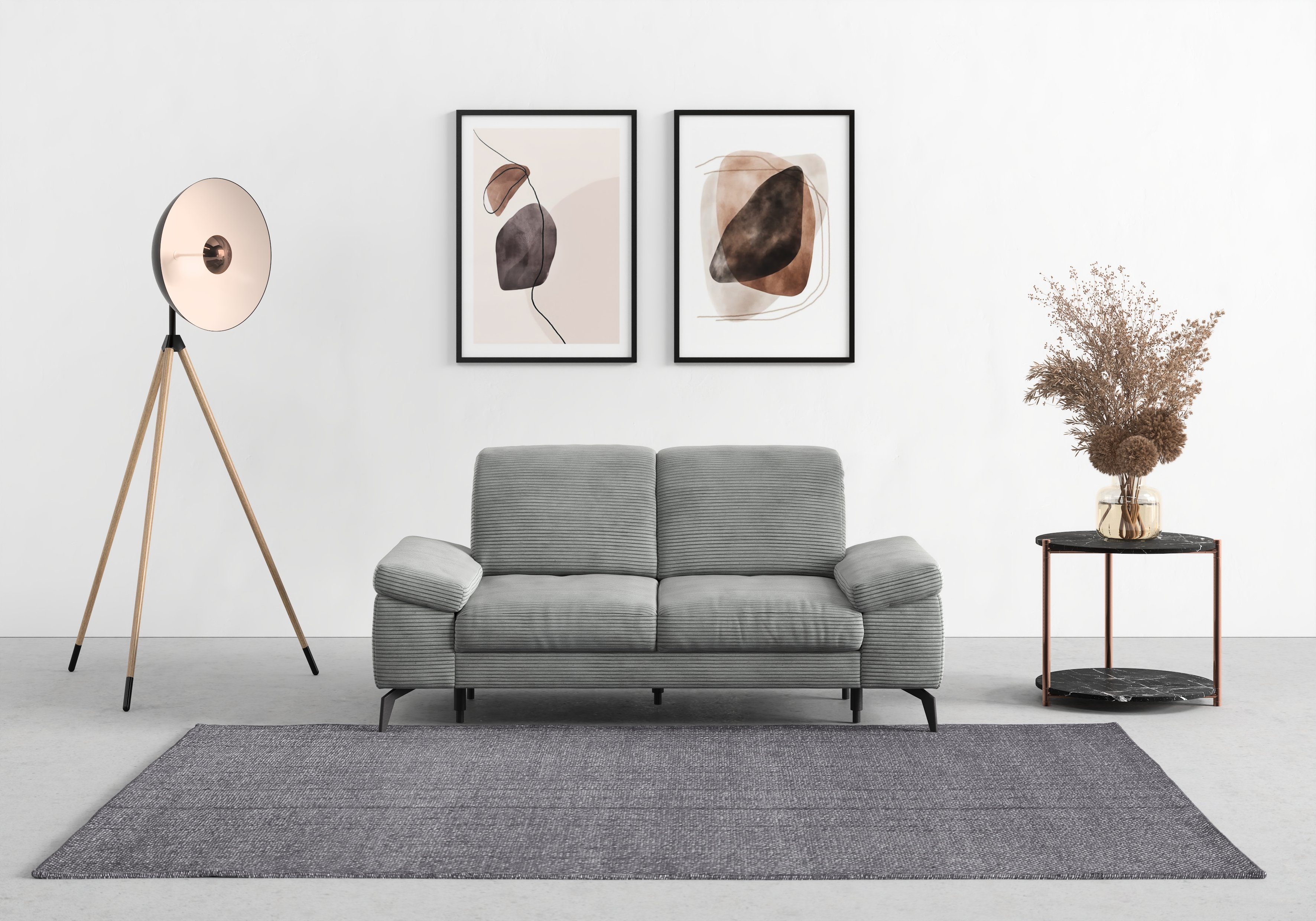 sit&more 2-zitsbank Cabana Breedte 191 cm, naar keuze met zitdiepte en hoofdeinde , 2-zitsbanken, Met binnenvering-zonder armleuningfunctie-zonder