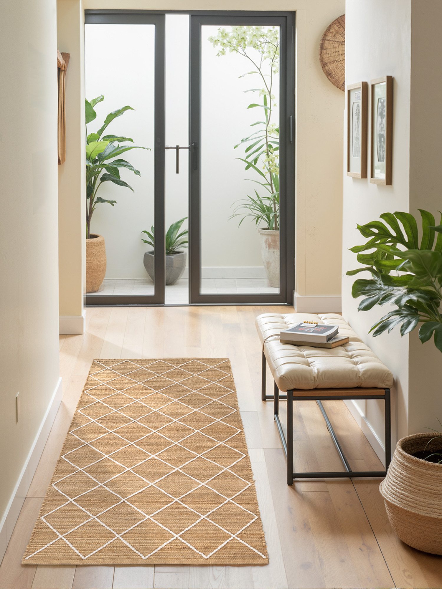 HANSE Home Vloerkleed Kunu jute tapijt Natuurlijke vezels, jute met katoen, woonkamer, hal, gang, boho, scandi