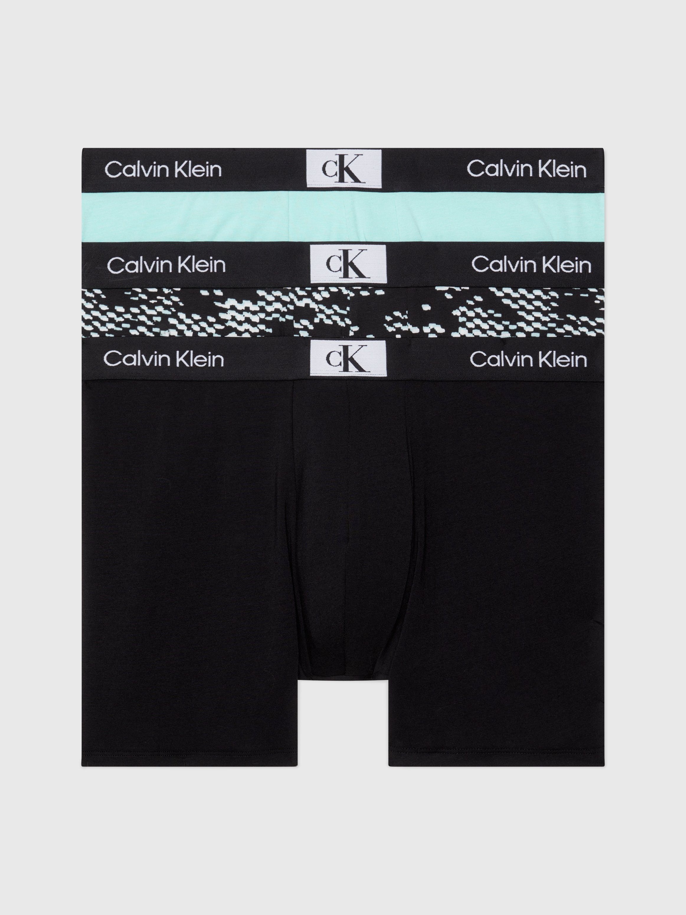 Calvin Klein Boxershort BOXER BRIEF 3PK met elastische logo-band (3 stuks) heren boxershorts maat S (48) multicolor