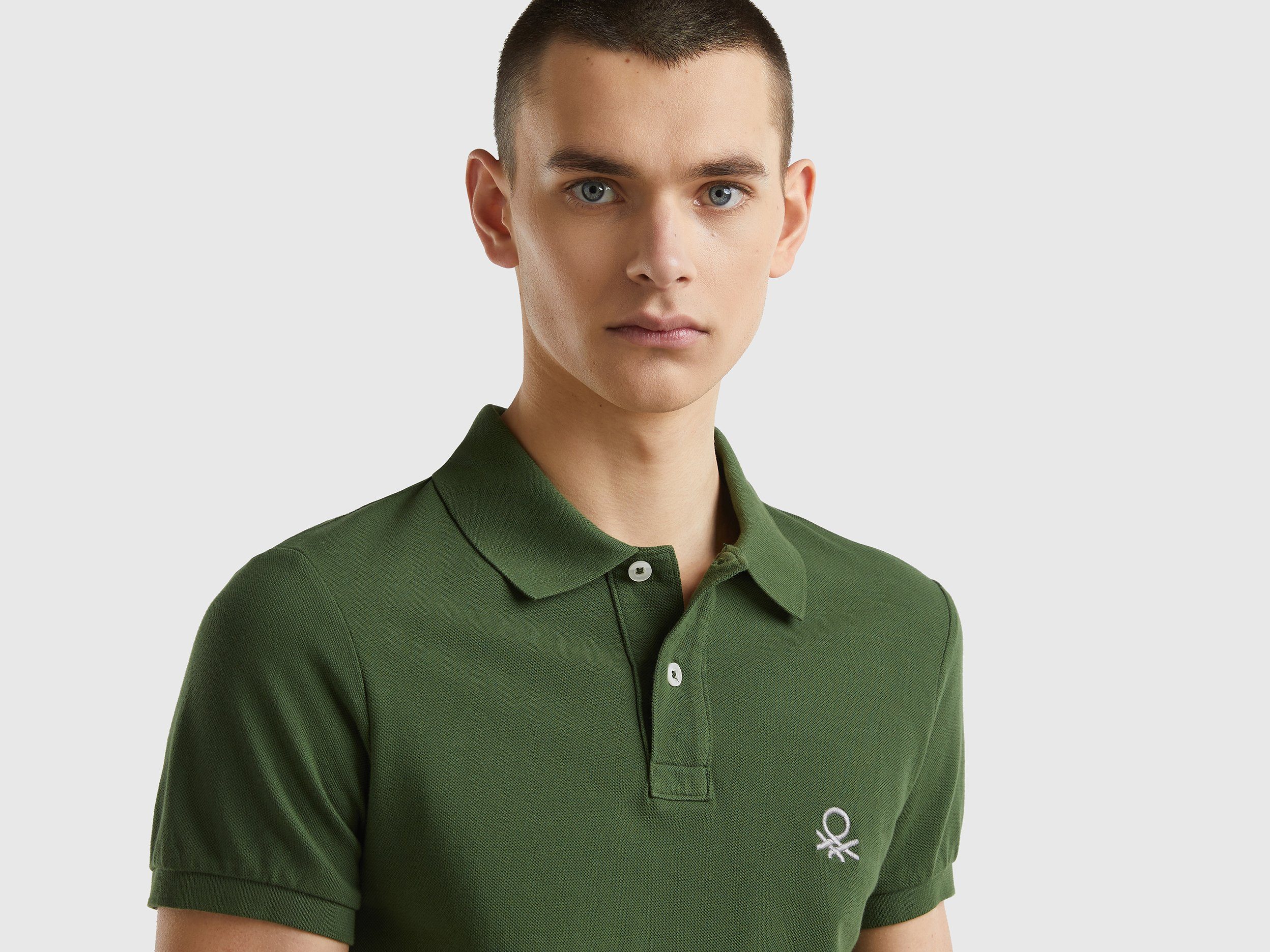 United Colors of Benetton Poloshirt met grote label-badge