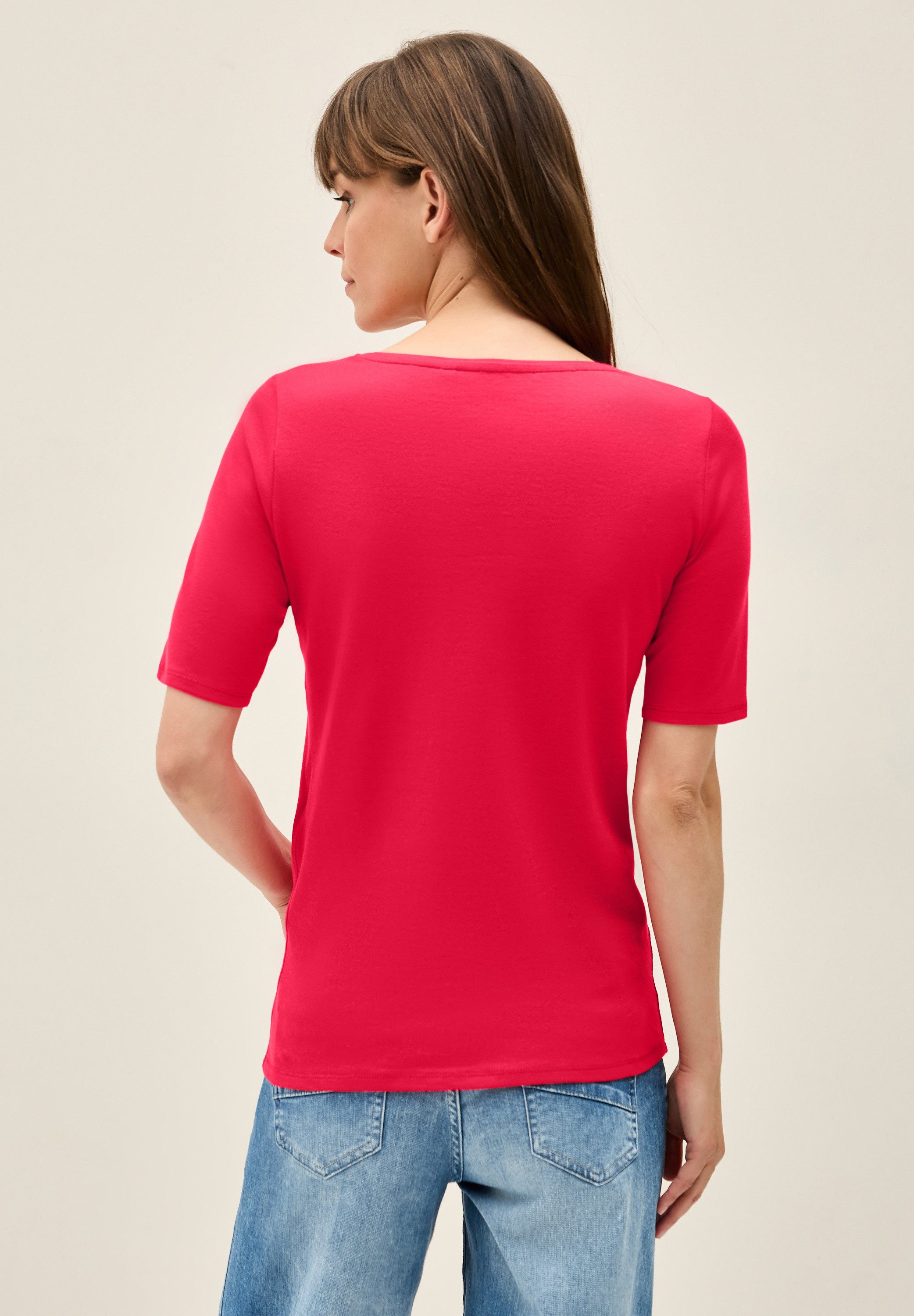 Cecil T-shirt Stijl Lena met klassieke ronde hals