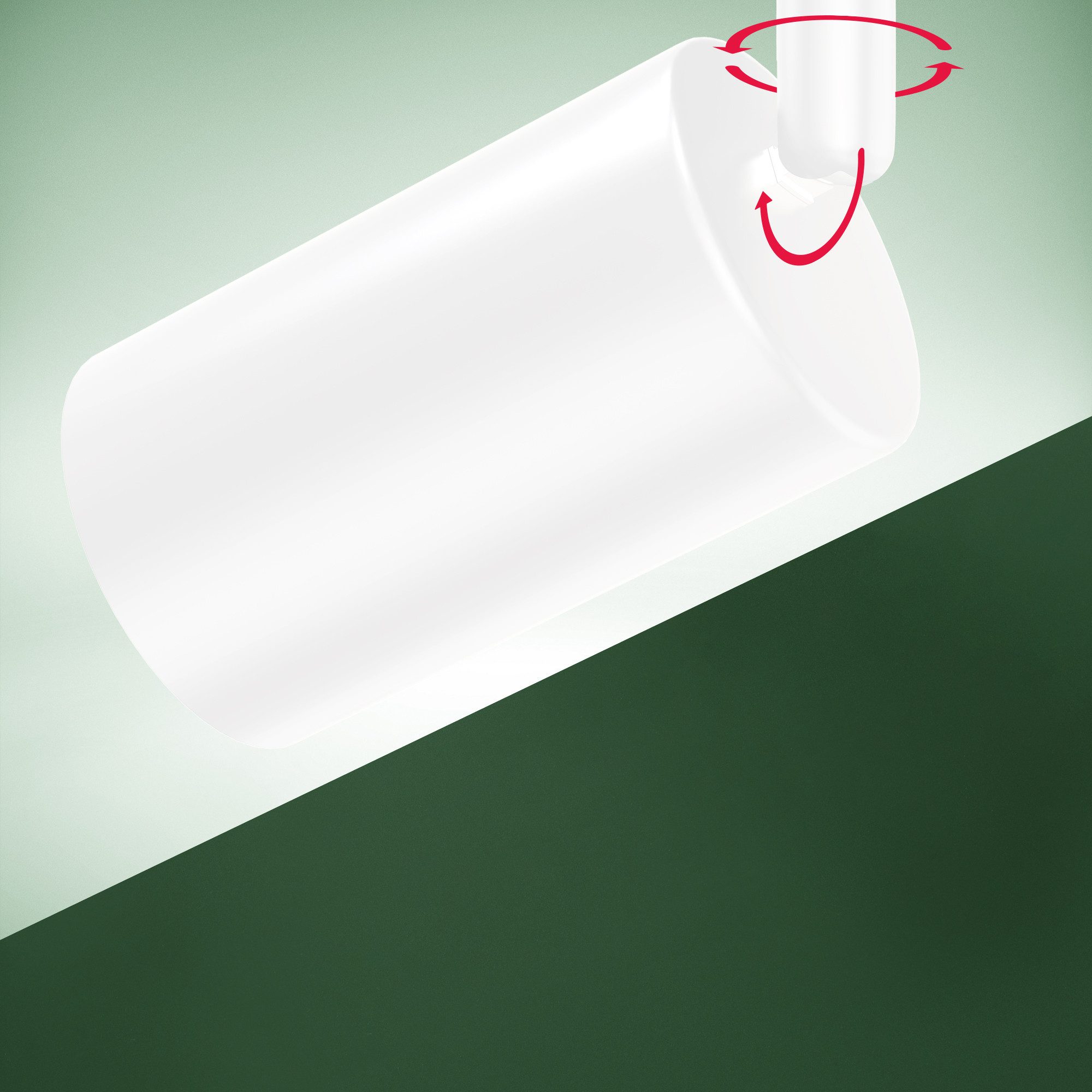B.K.Licht Plafondspot BK_DS1630 EEK A LED plafondlamp, draaibaar, plafondspot Inclusief 2x GU10, 3000 K, 450Lm, 2W, 15,5 x 5,5 x 25,5 cm, wit (1 stuk)