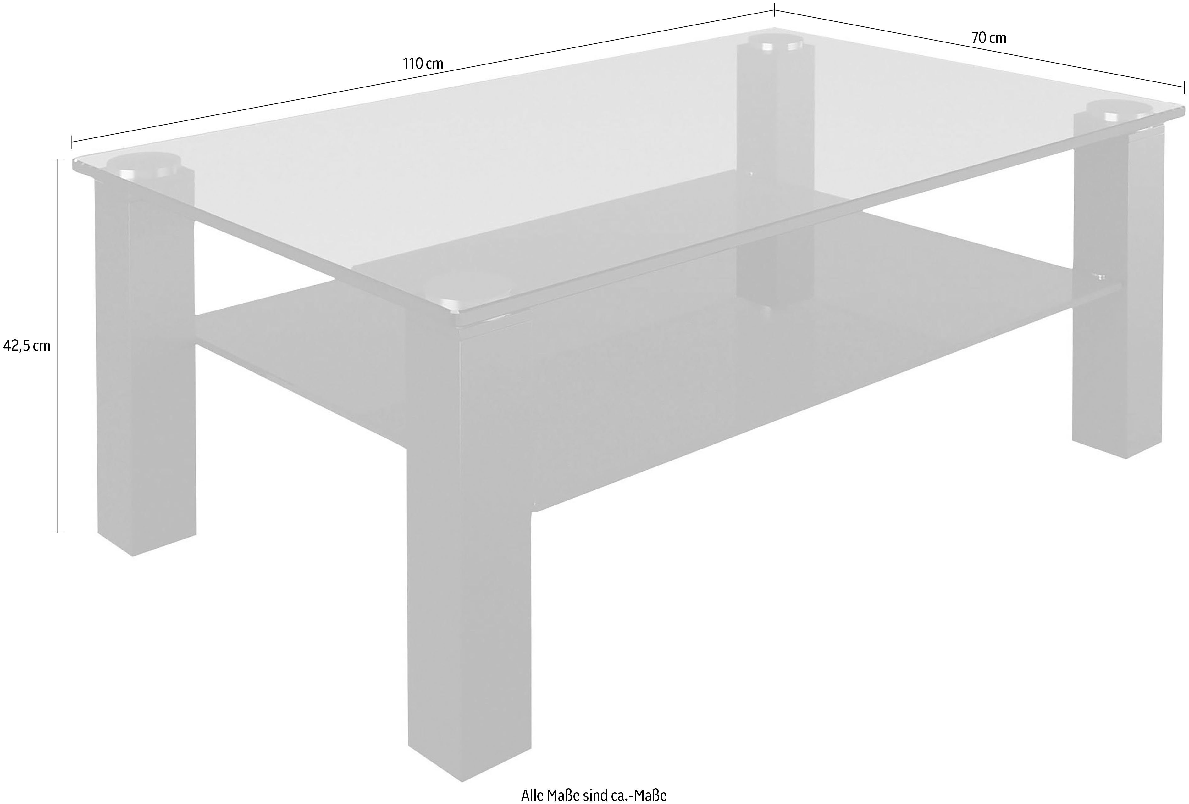 Eve Collection Salontafel oprolbaar, met legplank