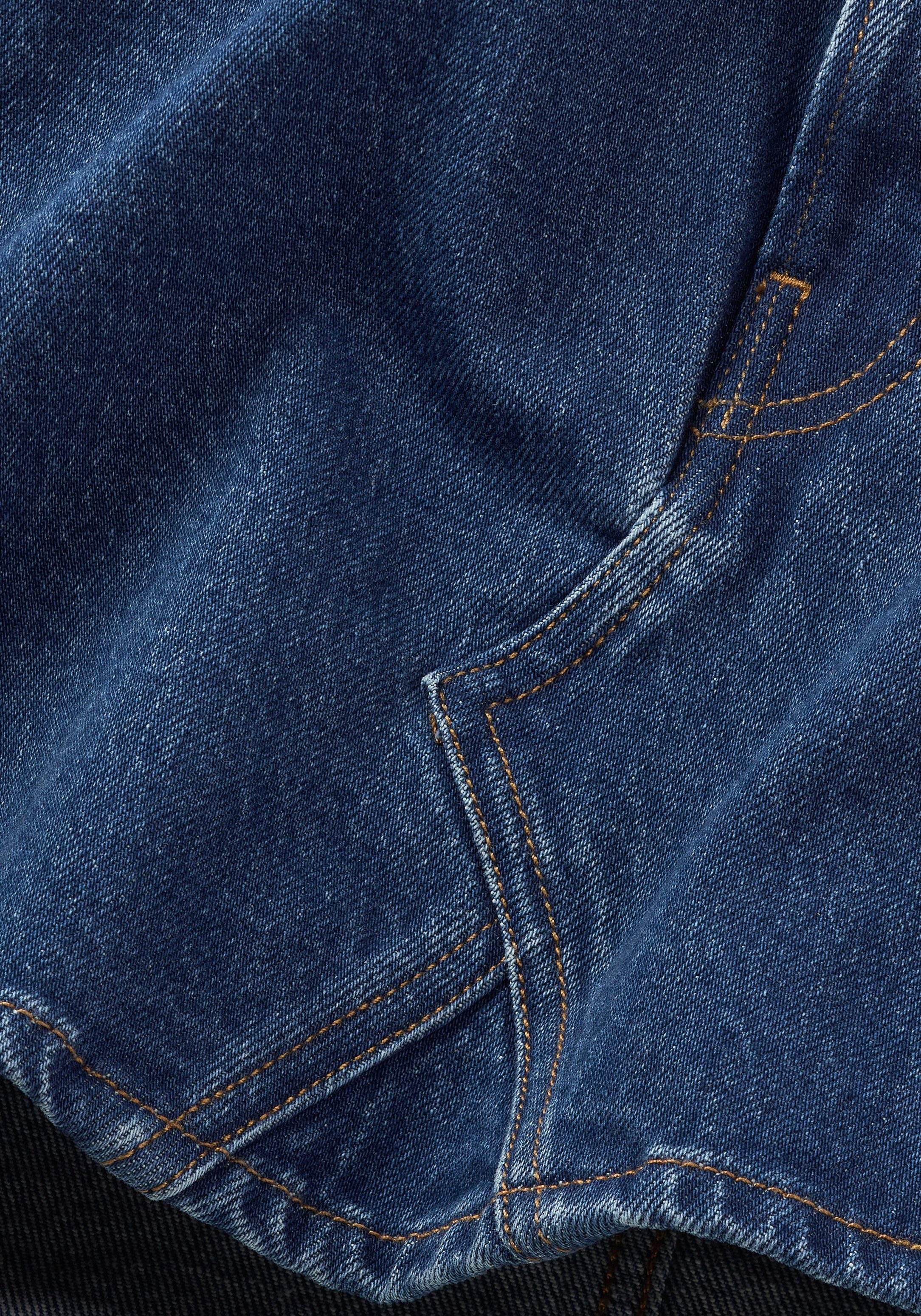 TOMMY Jeans rok Izzie Webrok met Tommy Jeans merklabel