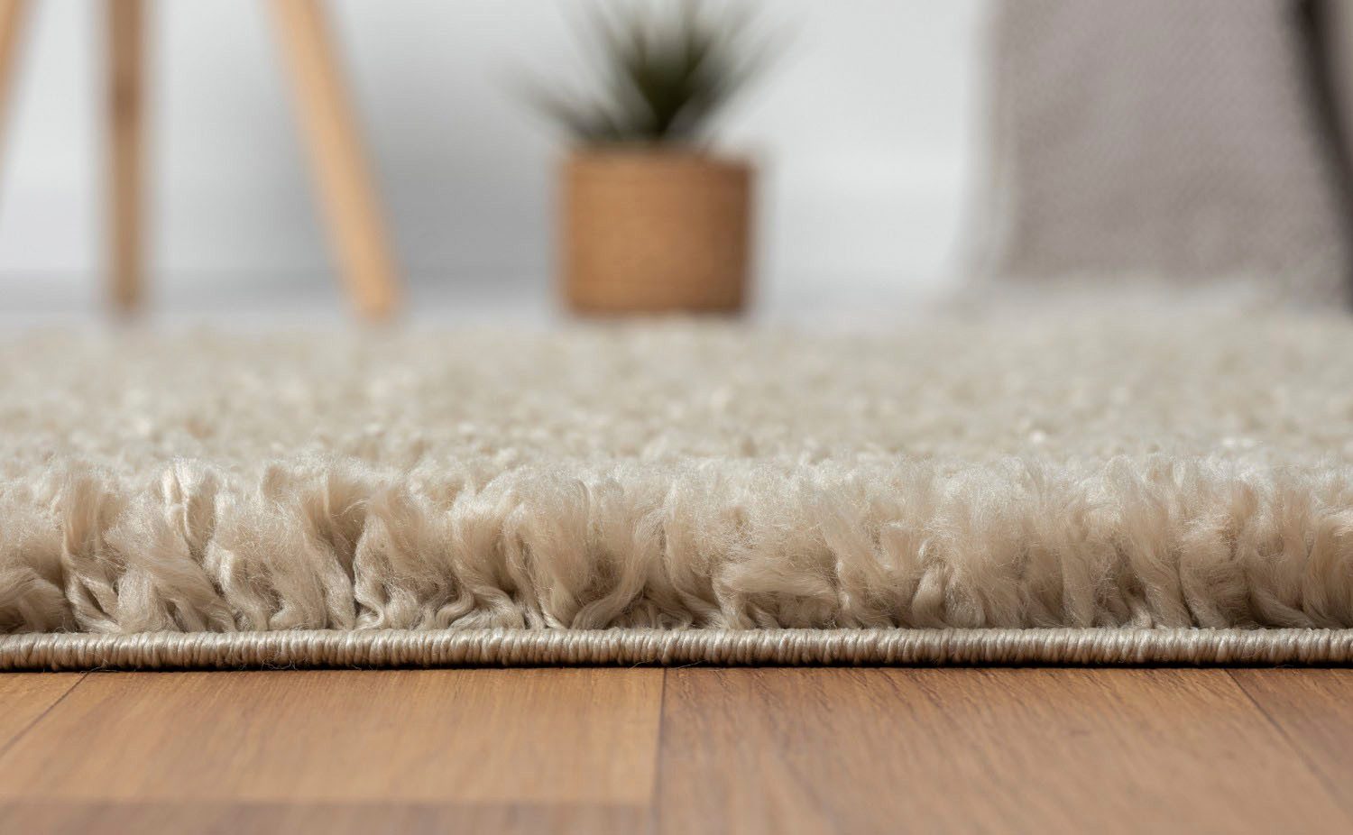 my home Set slaapkamerkleedjes met hoge pool Banji Uni-kleuren, zacht en fluffy, ook als loper en in rond verkrijgbaar