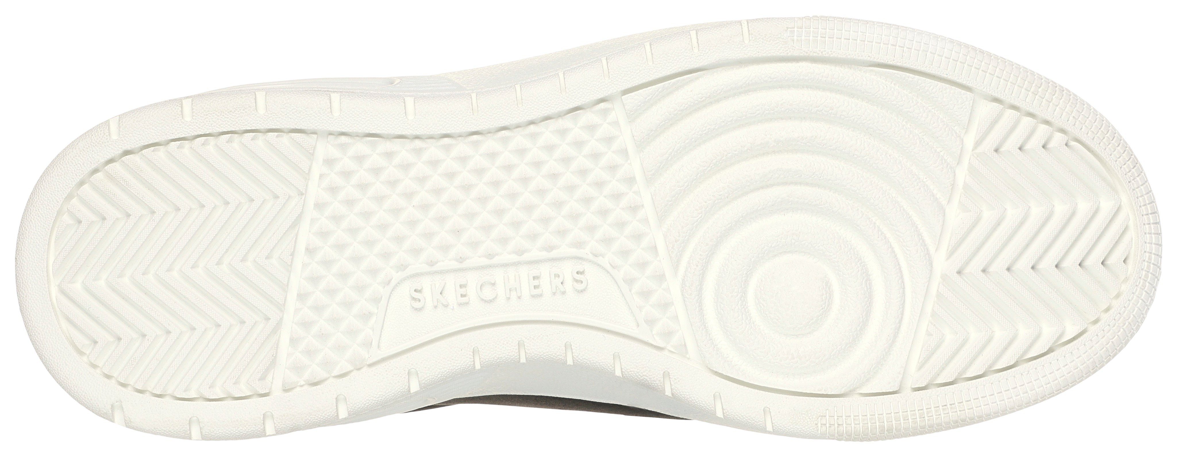 Skechers Sneakers UNO COURT met metallic-applicatie, vrijetijdsschoen, lage schoen, veterschoen
