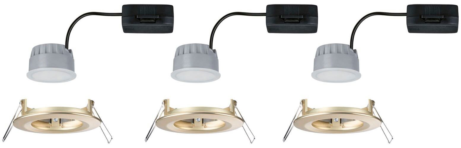 Paulmann Ledinbouwlamp LED inbouwlamp 3-Step-Dim Nova Coin IP44 rond 74mm goudkleur mat