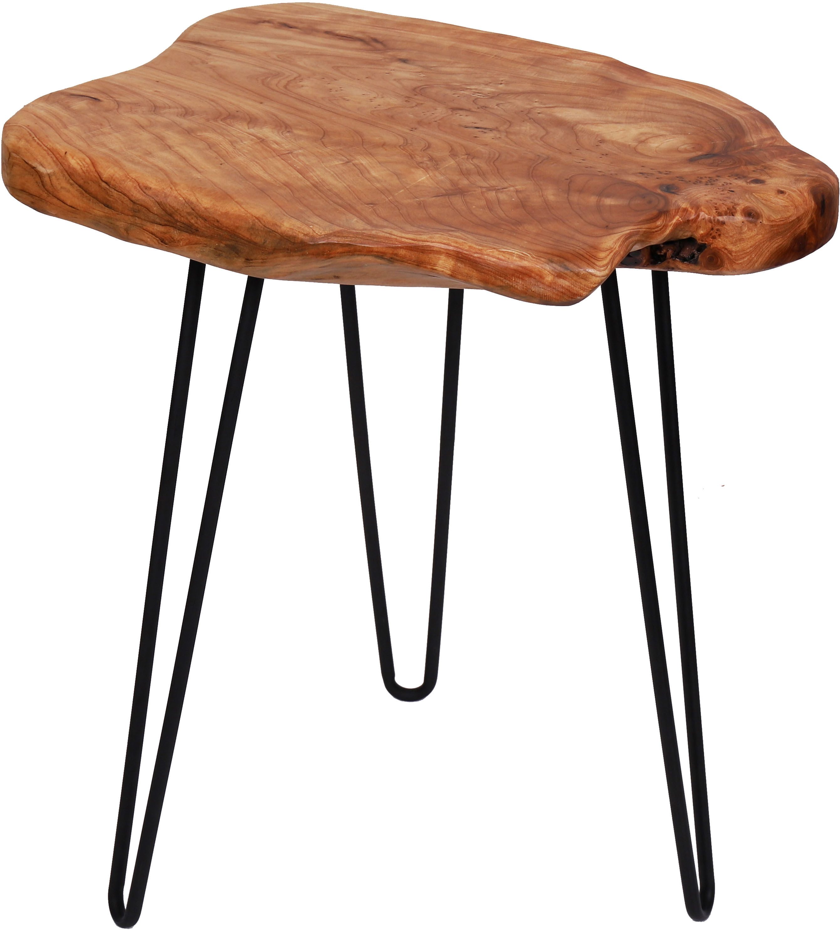 Kayoom Bijzettafel Woody 110, natuurlijke bijzettafel, tafelblad van hout (1 stuk)