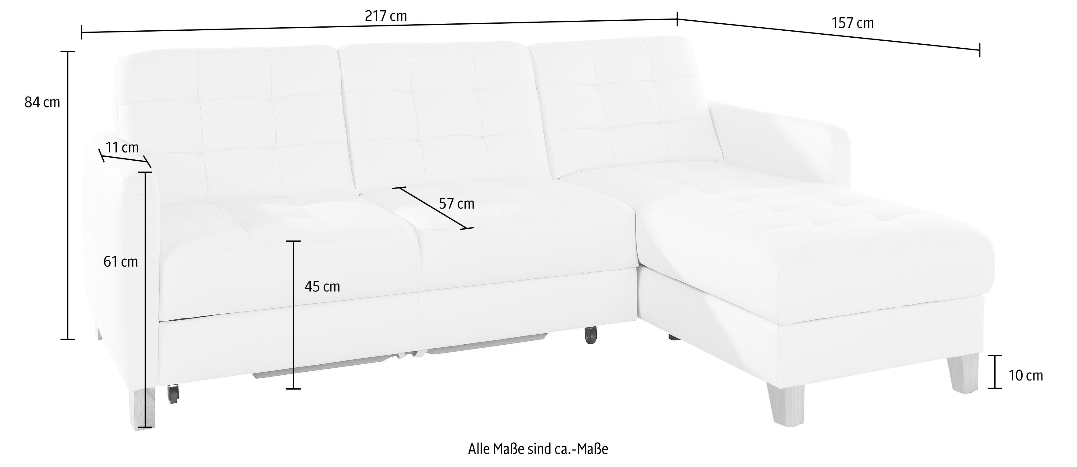 exxpo - sofa fashion Hoekbank Elio, compact en comfortabel, handig en tijdloos design, L-vorm
