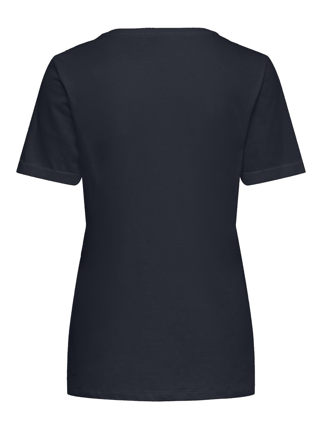 Only Shirt met korte mouwen ONLKITA S/S LOGO TOP NOOS