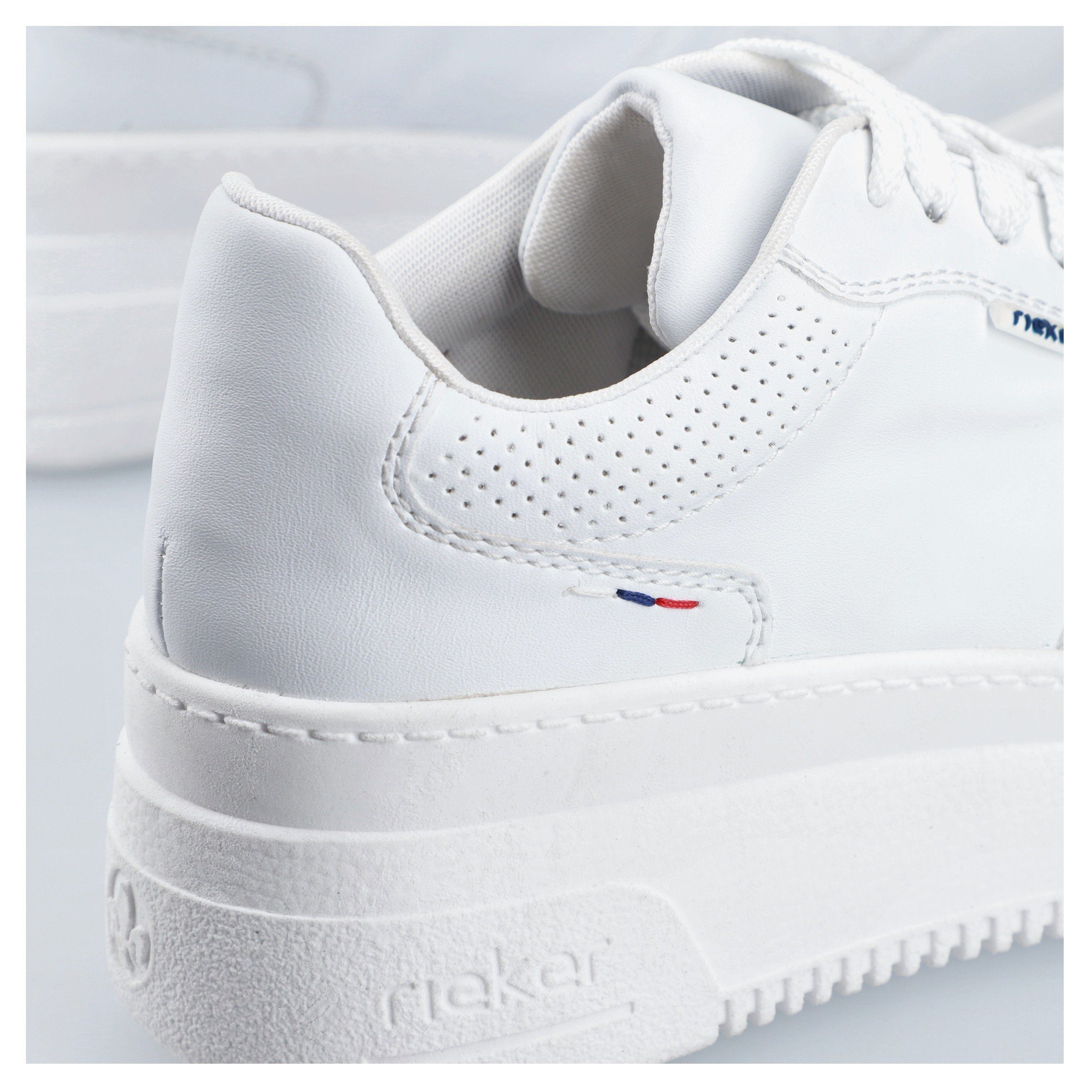 Rieker Plateausneakers met losse inlegzool, vrijetijdsschoen, lage schoen, veterschoen