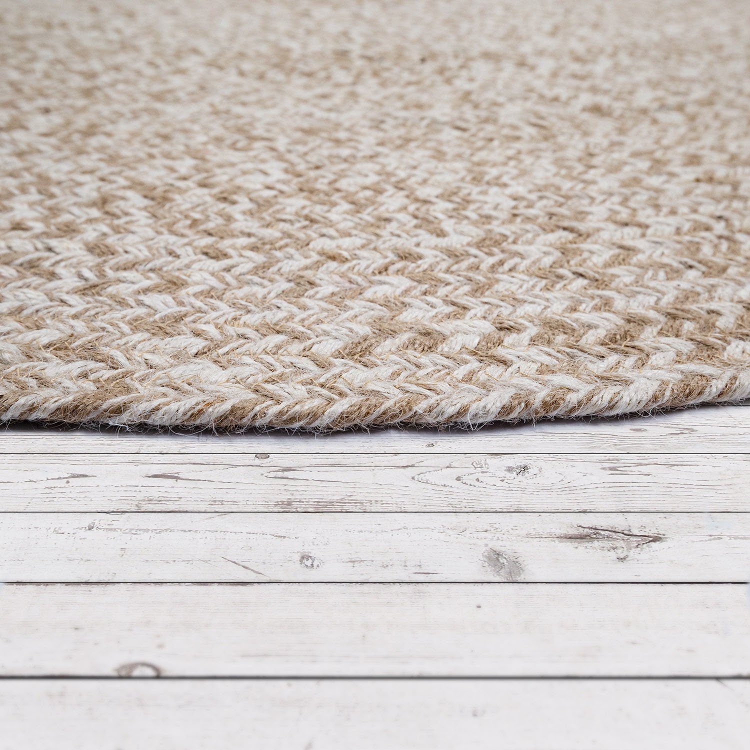 Paco Home Vloerkleed Viborg 595 Jute, modern, boho, met de hand gemaakt vloerkleed van natuurmateriaal