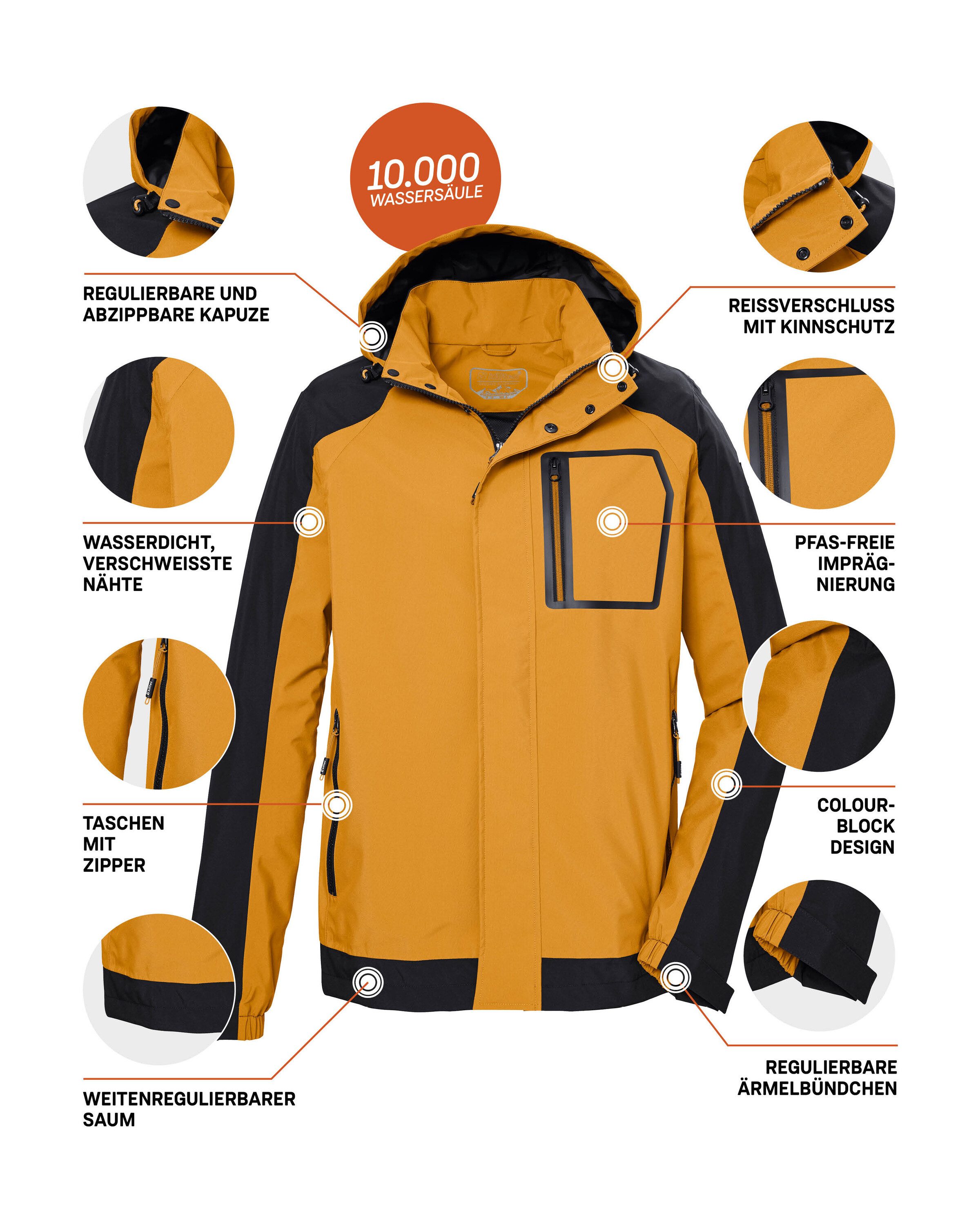 Killtec Outdoorjack KOS 54 MN JCKT wind- en waterdicht, ademend, pfas-vrij geïmpregneerd