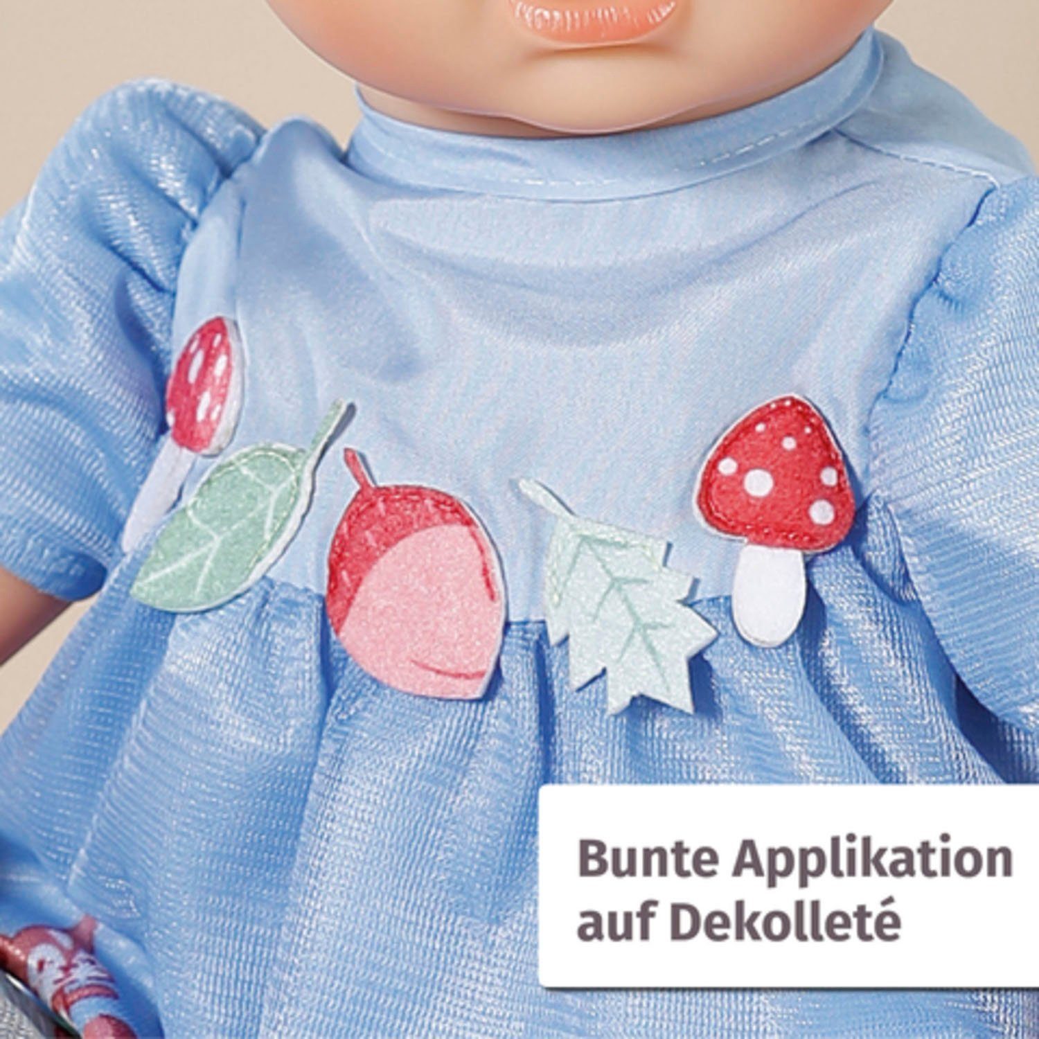 Baby Annabell Poppenkleding Jurk blauw eekhoorntje, 43 cm