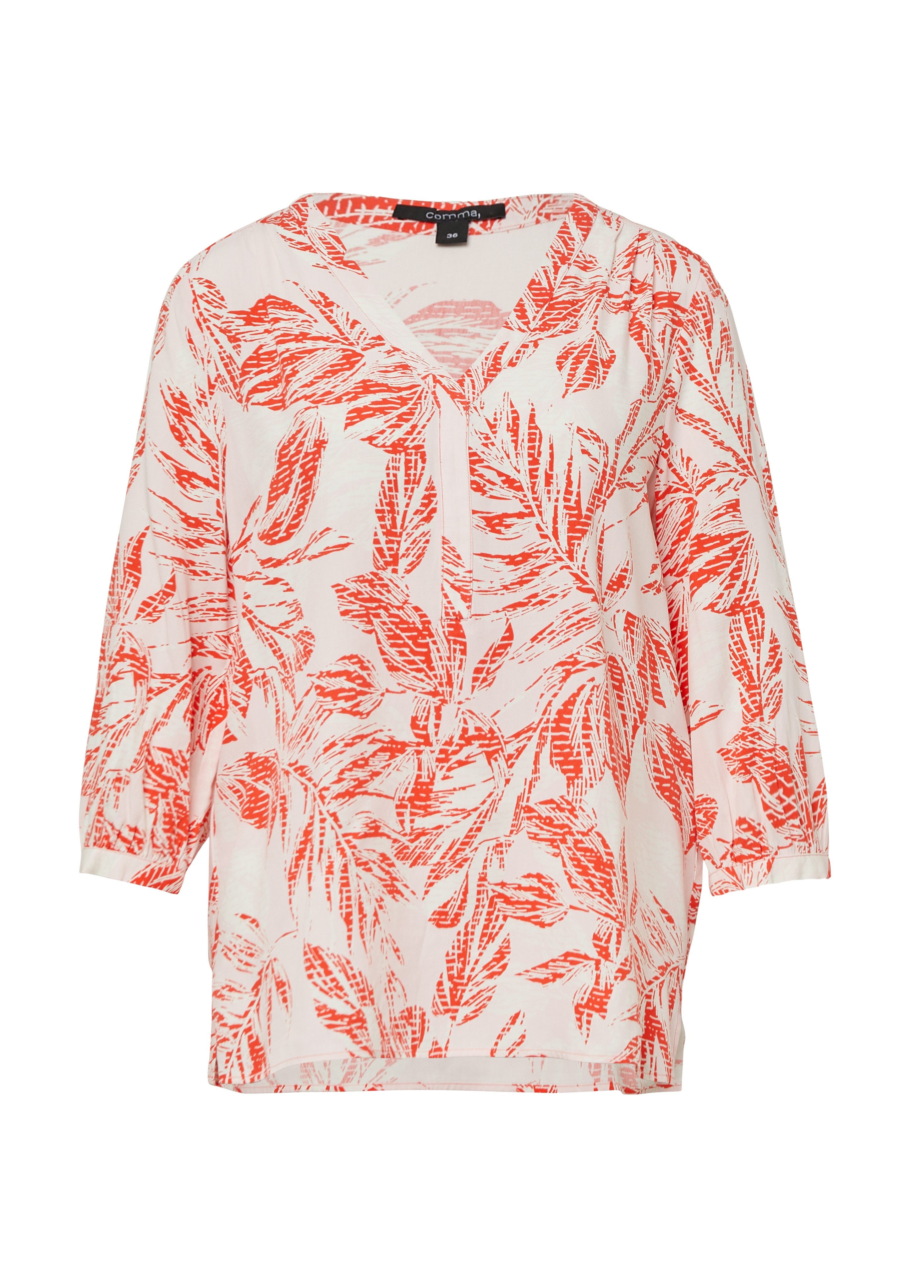 Comma Gedessineerde blouse 3/4 -arm met bloemenpatroon