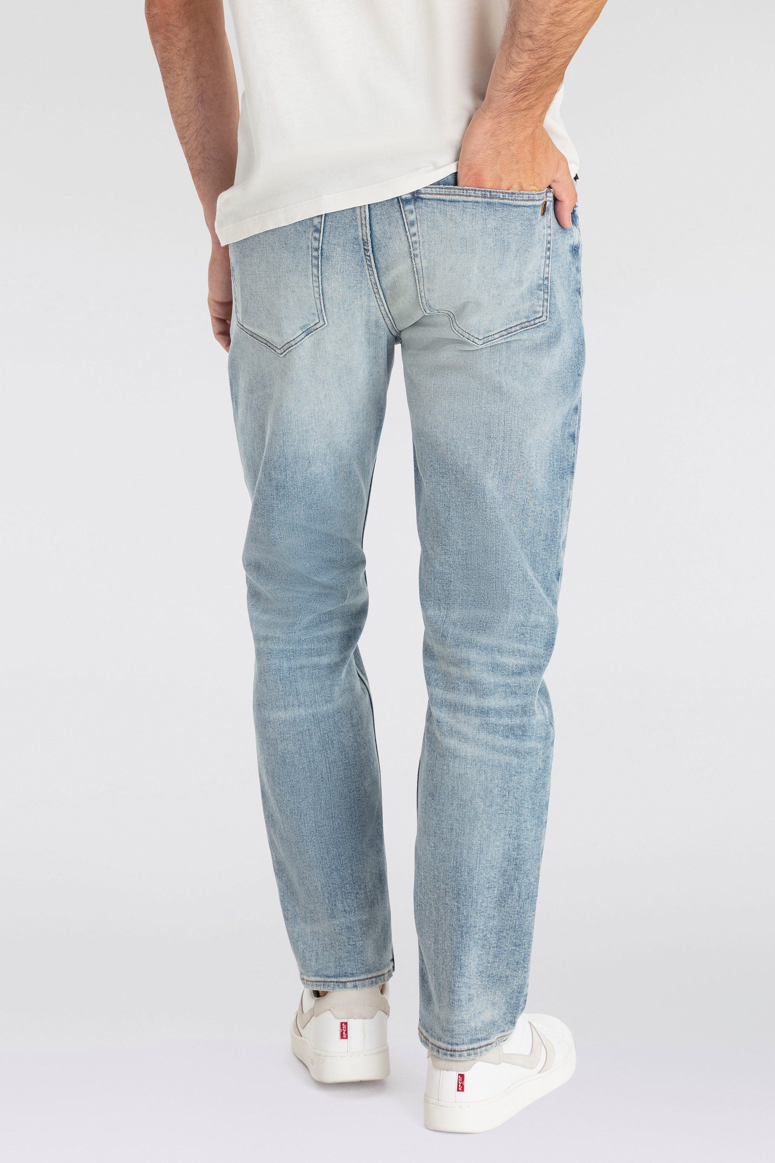 Boss Orange Regular fit jeans TROY BO met leren badge