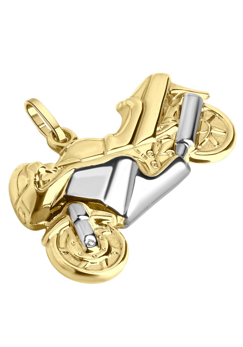 Firetti Kettinghanger Sieraad cadeau goudkleur 375 halssieraad hanger ketting motorfiets