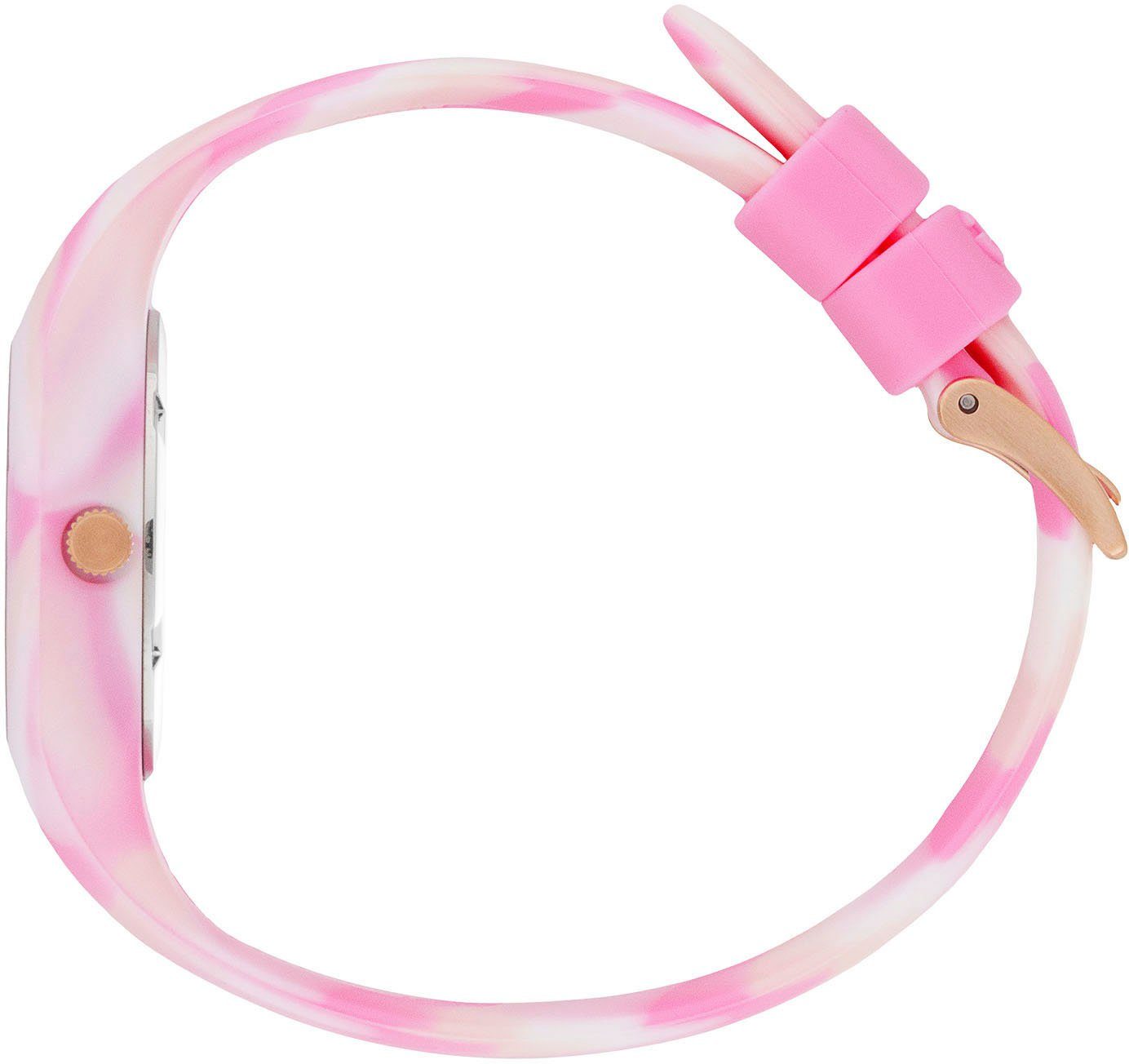 ice-watch Kwartshorloge ICE tie and dye - Pink shades - Extra-Small - 3H, 021011 Polshorloge, kinderhorloge, leerhorloge, meisjes, schoolbegin, cadeau-idee