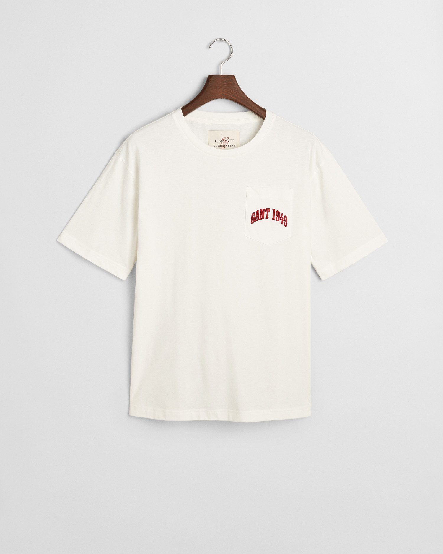 Gant T-shirt POCKET GRAPHIC TSHIRT Grafische GANT-borduurwerk op de borstzak