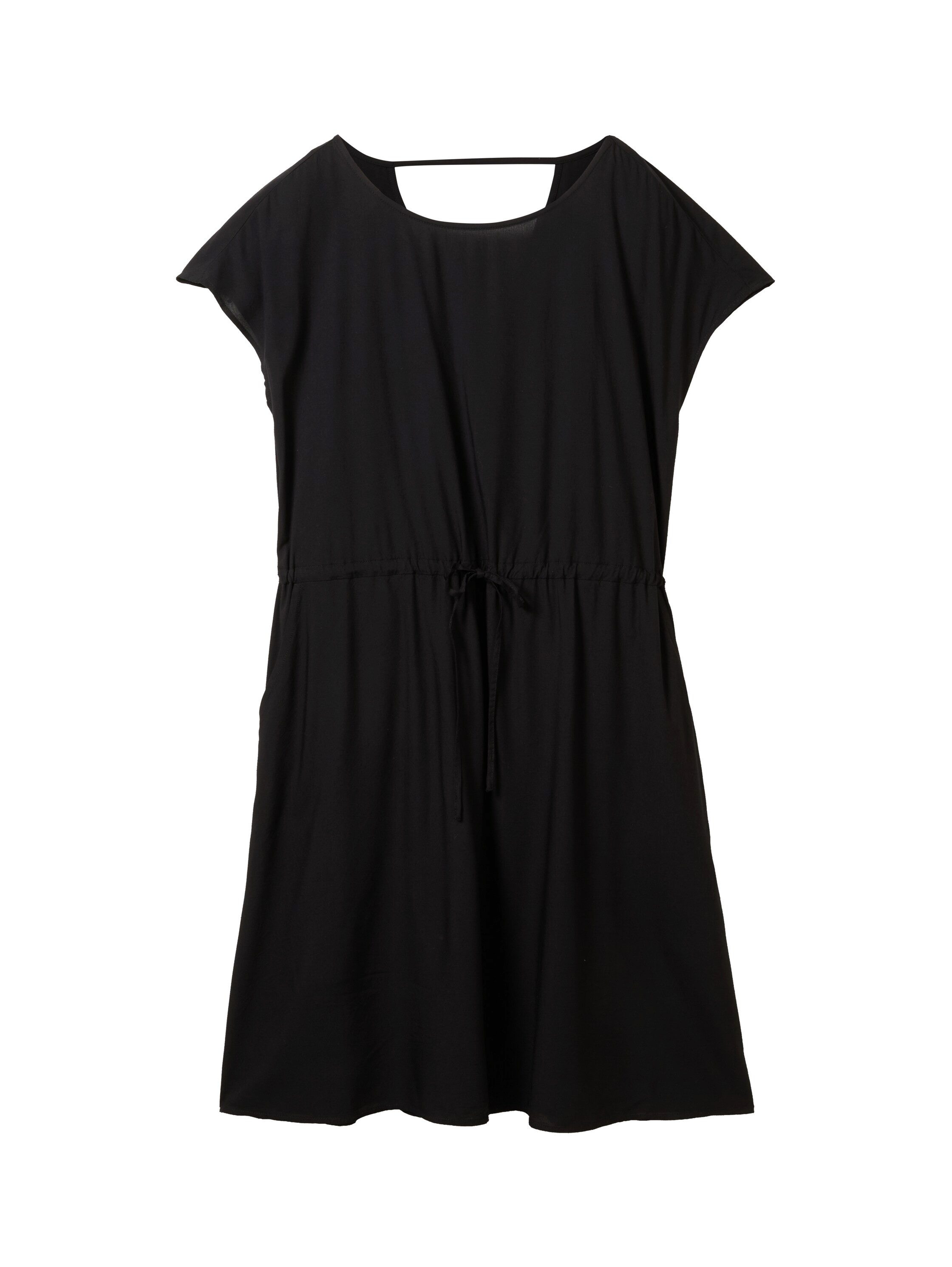 Tom Tailor Denim Gedessineerde jurk in midi-look en met insteekzakken