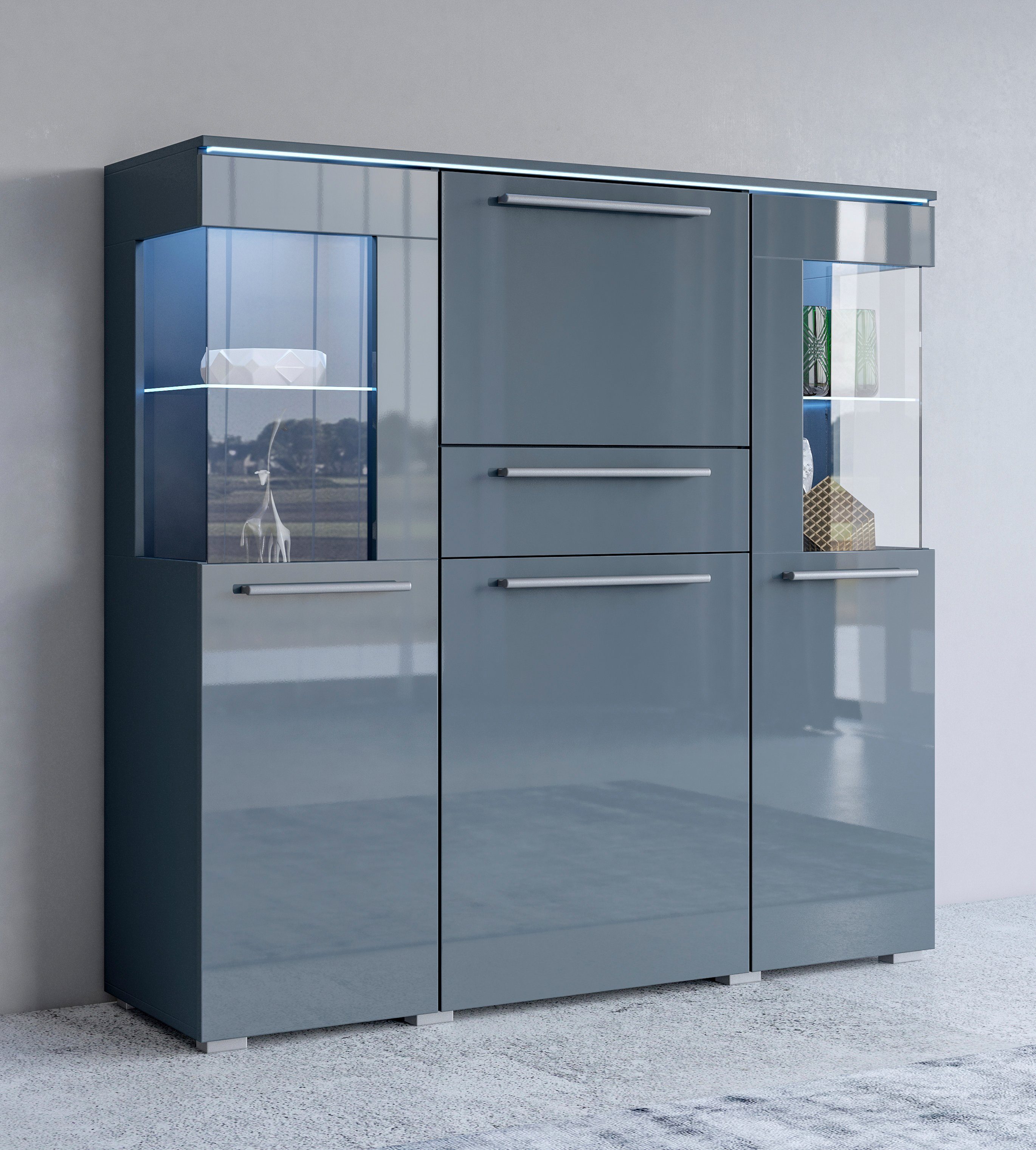 Helvetia Meble Highboard India Breedte 130 cm